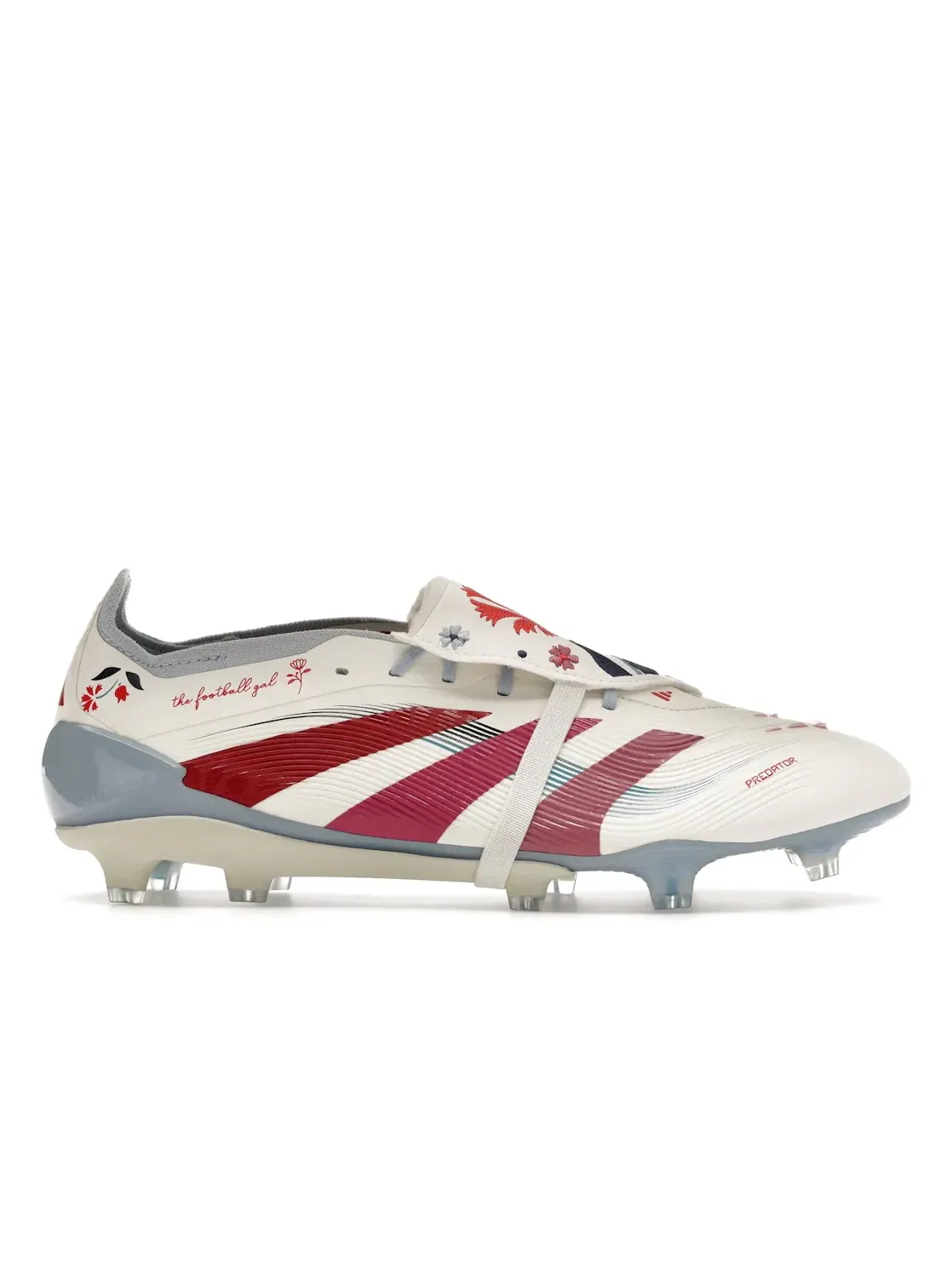 Мужские бутсы с откидным язычком Adidas Predator Elite Fold-Over Tongue FG — изображение 1 из 4, белый розовый