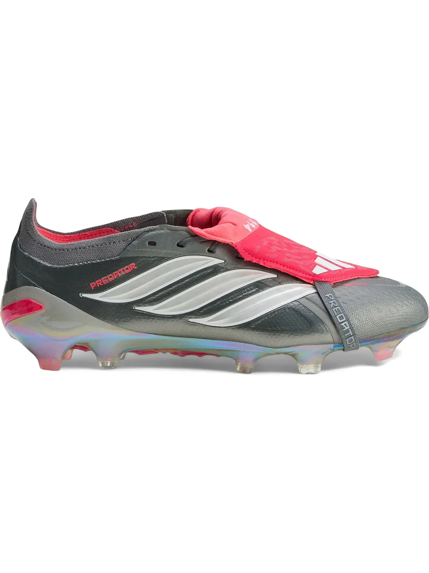 Мужские бутсы с закрытой пяткой Fold Over Tongue Adidas Predator Elite — изображение 1 из 1, металлик/белый/красный