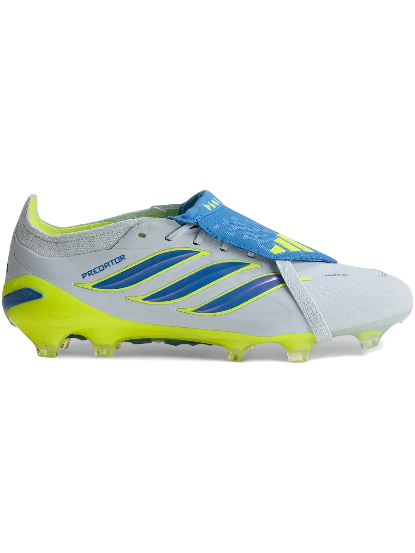 Мужские бутсы с откидным язычком Adidas Predator Elite Fold-Over Tongue FG — изображение 1 из 1, синий/желтый