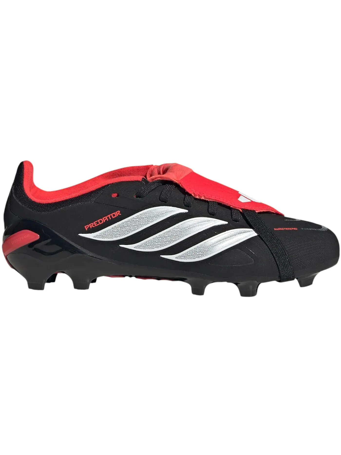 Детские бутсы с закрытой пяткой Predator Elite Fold-Over Tongue FG Adidas — изображение 1 из 1, черный/белый/красный