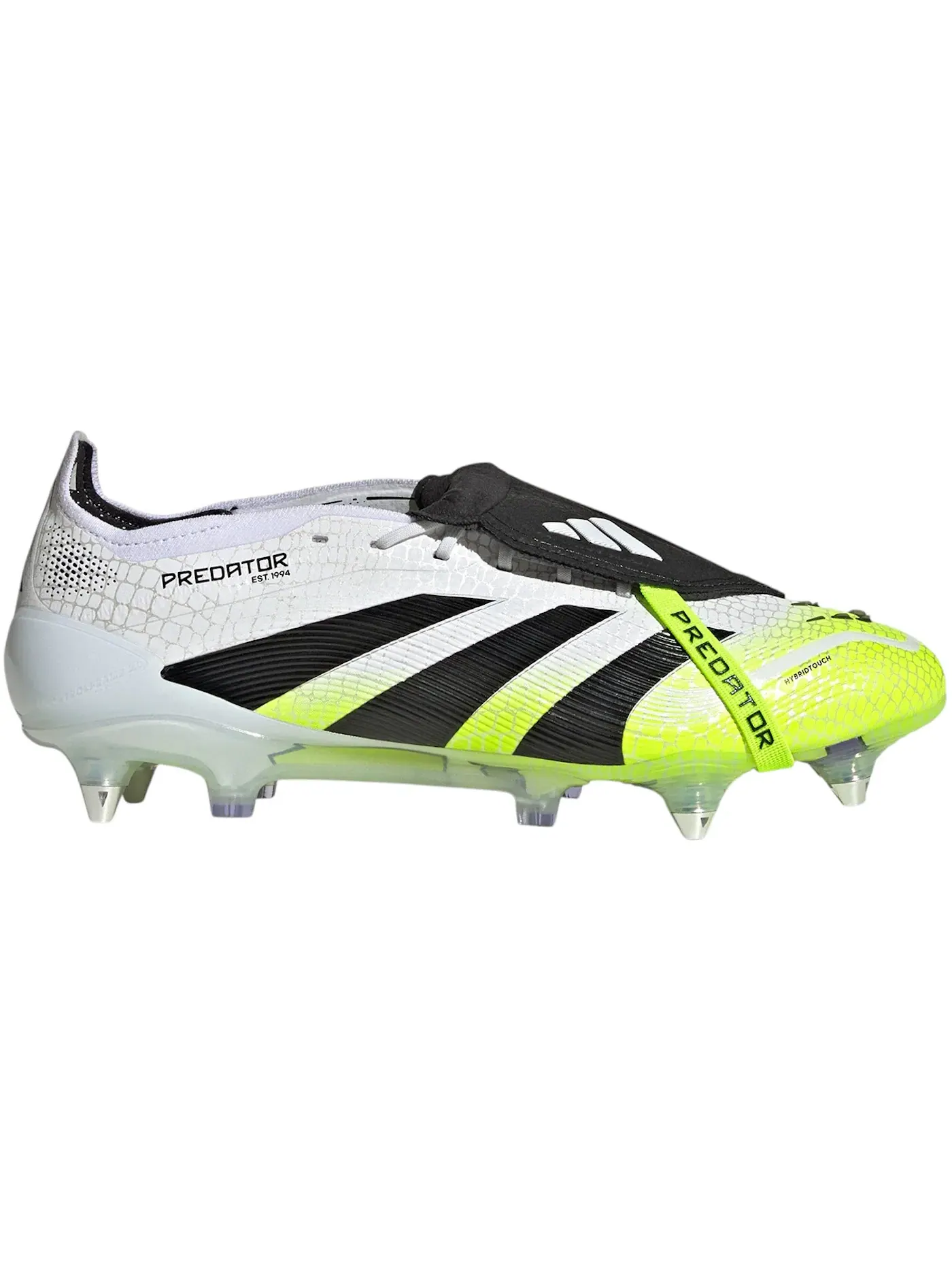 Мужские бутсы с откидным язычком Adidas Predator Elite Fold-Over Tongue SG — изображение 1 из 1, белый черный