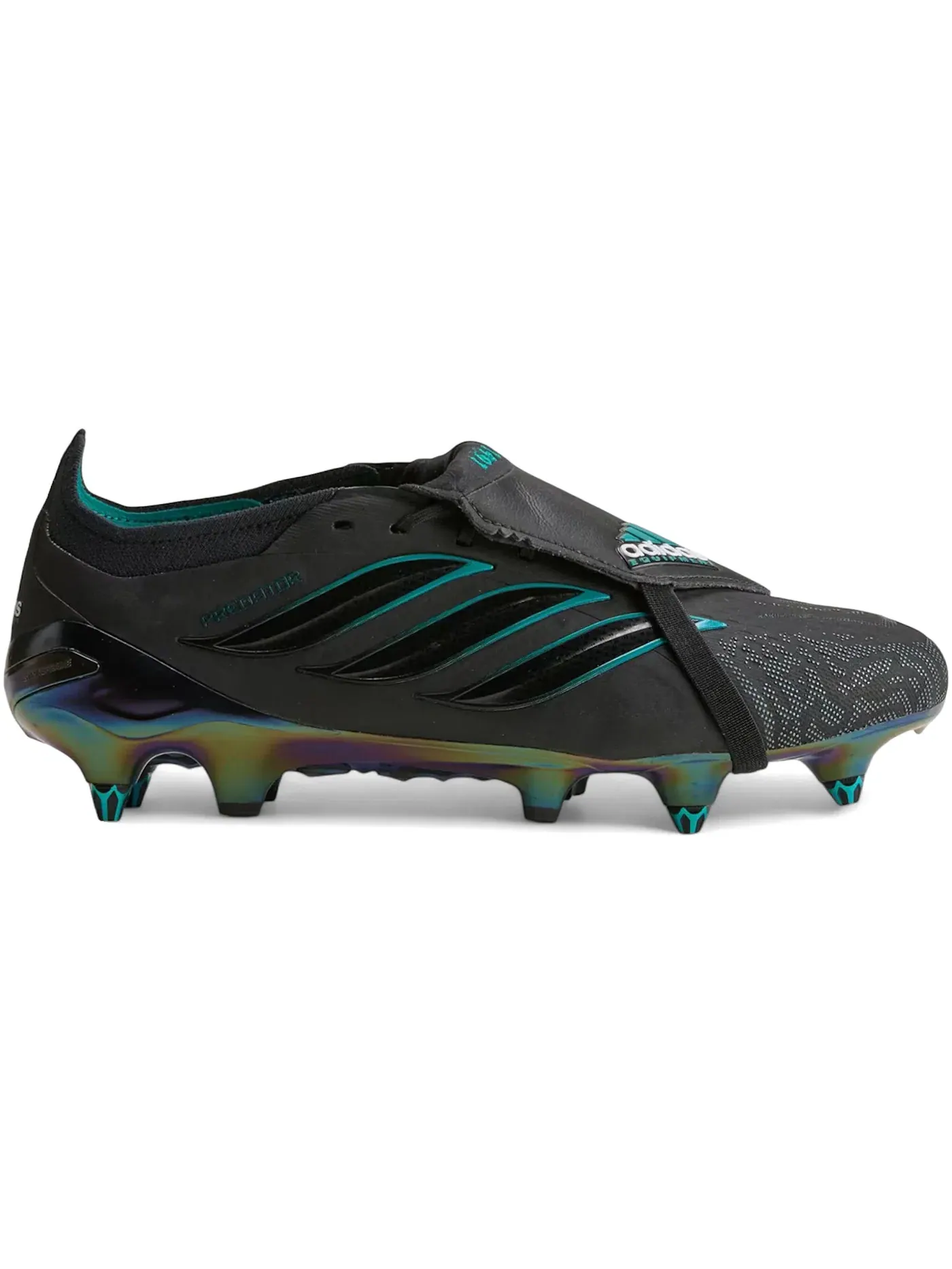 Мужские бутсы с откидным язычком Adidas Predator Elite Fold-Over Tongue SG — изображение 1 из 1, черный/черный/зеленый