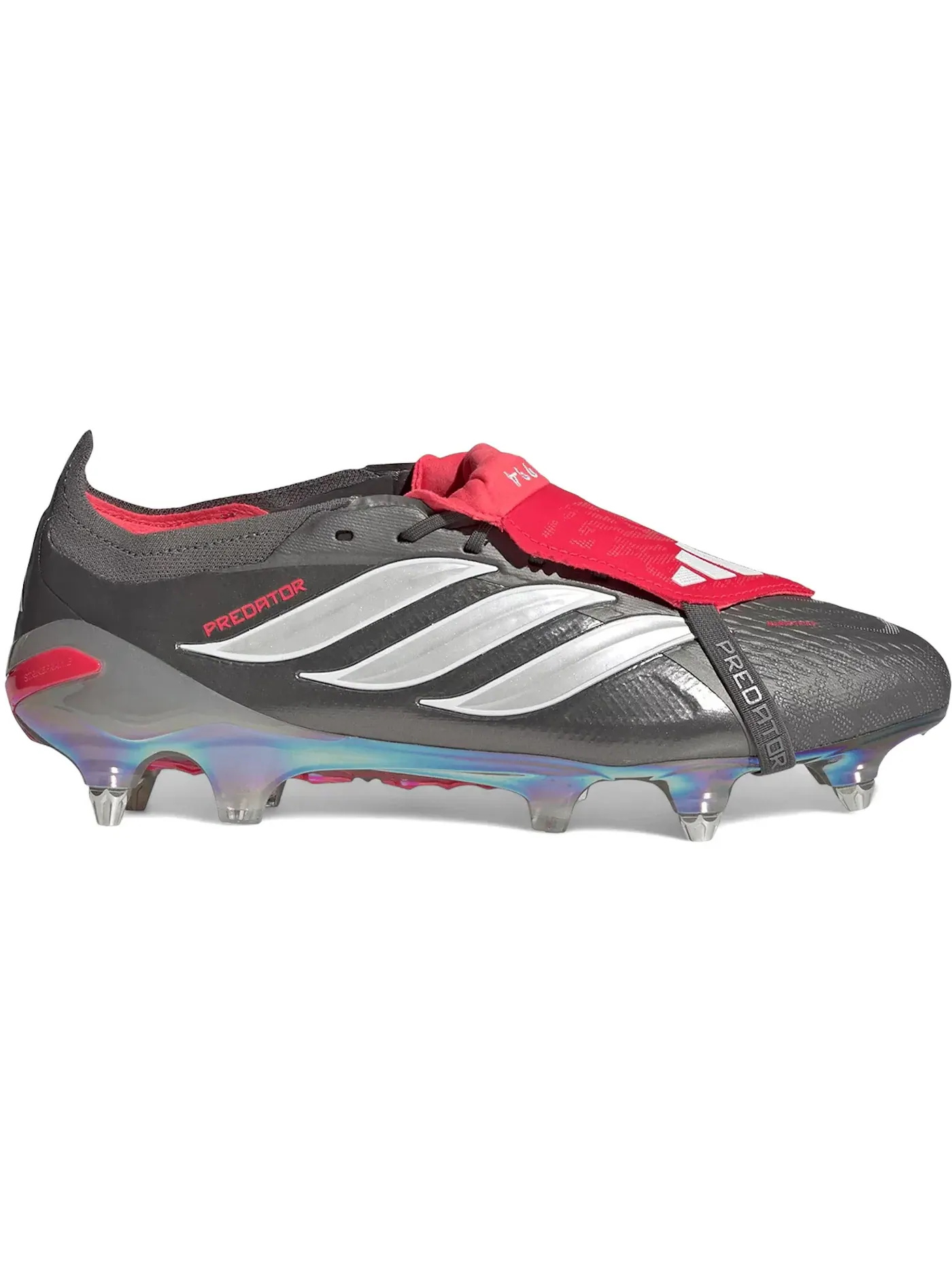 Мужские бутсы с откидным язычком Adidas Predator Elite Fold-Over Tongue SG — изображение 1 из 1, металлик/белый/красный