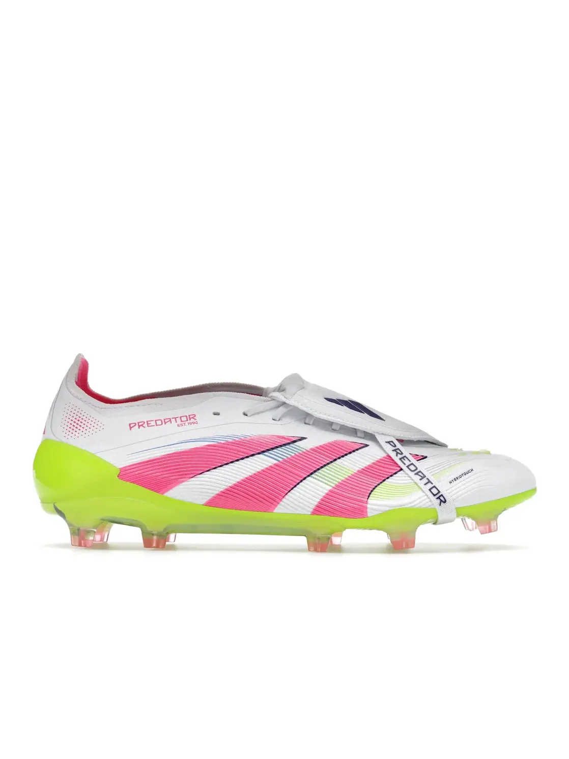 Мужские бутсы с откидным язычком Adidas Predator Elite Foldover Tongue FG — изображение 1 из 4, розовый