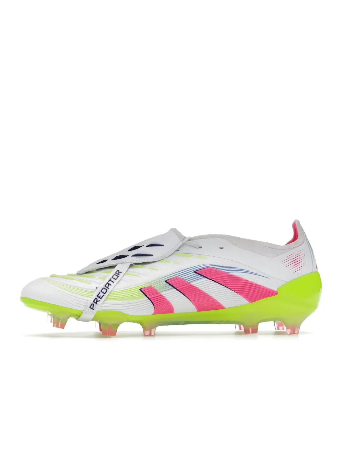 Мужские бутсы с откидным язычком Adidas Predator Elite Foldover Tongue FG — изображение 3 из 4, розовый