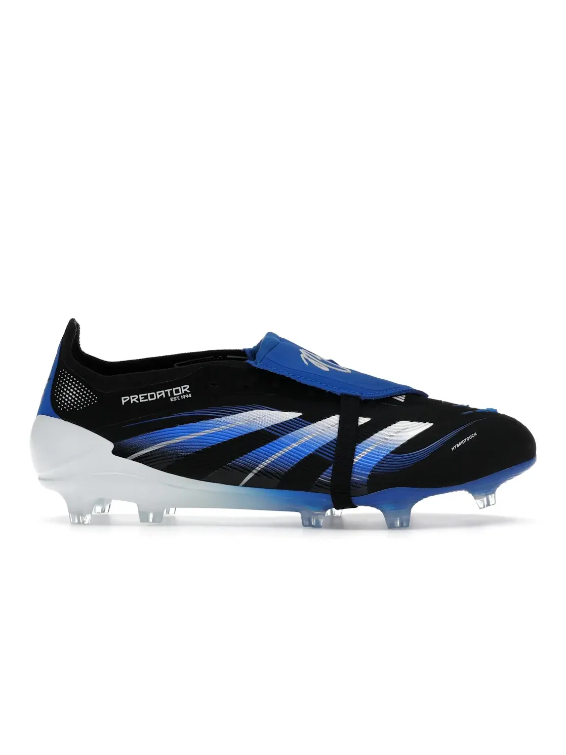 Мужские бутсы с откидным язычком Adidas Predator Elite Foldover Tongue FG — изображение 1 из 4, черный/белый/синий