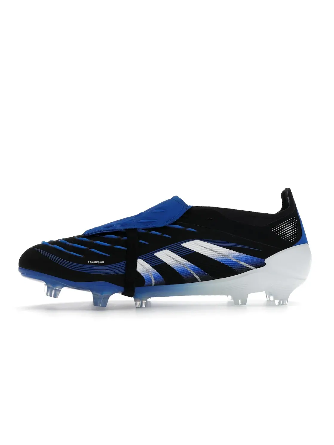 Мужские бутсы с откидным язычком Adidas Predator Elite Foldover Tongue FG — изображение 3 из 4, черный/белый/синий