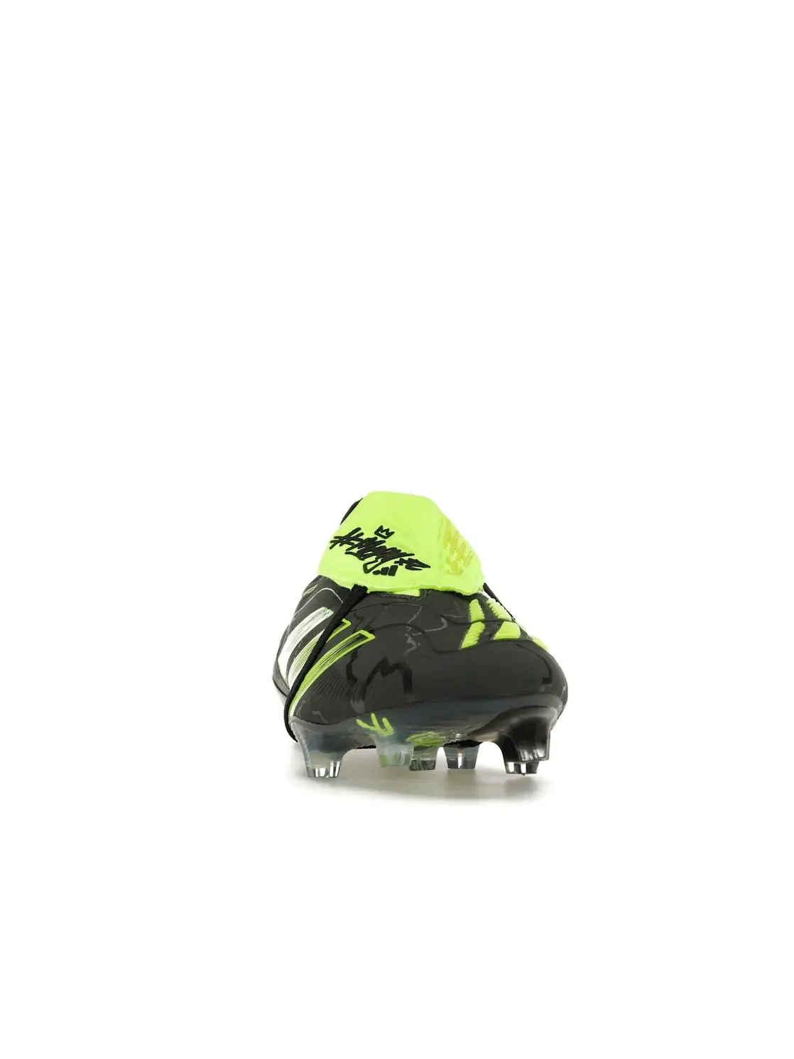 Мужские бутсы с длинным язычком Adidas Predator Elite Foldover Tongue FG — изображение 2 из 4, черный/белый