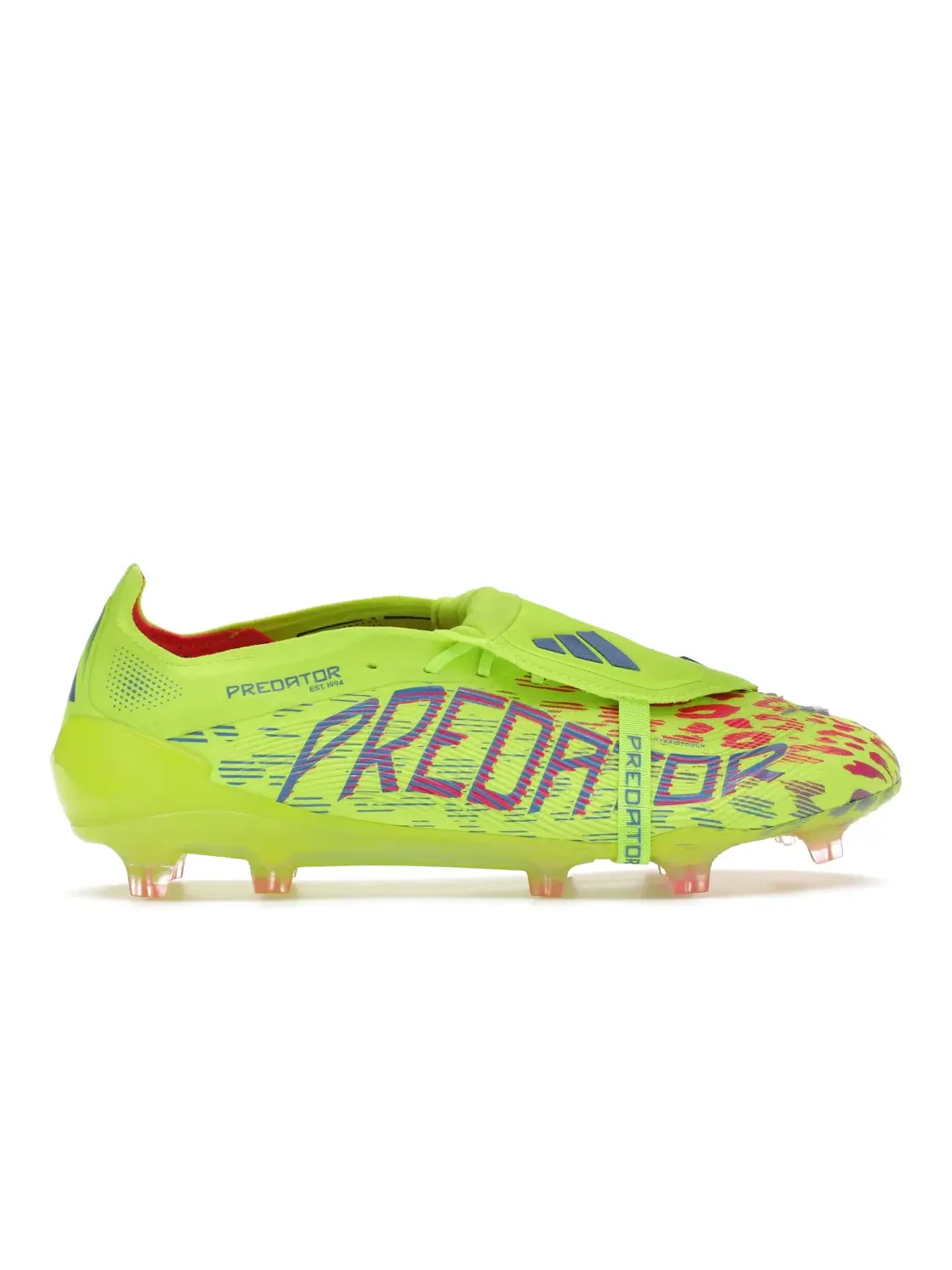 Мужские бутсы с откидным языком Adidas Predator Elite Foldover Tongue FG — изображение 1 из 4, розовый/синий