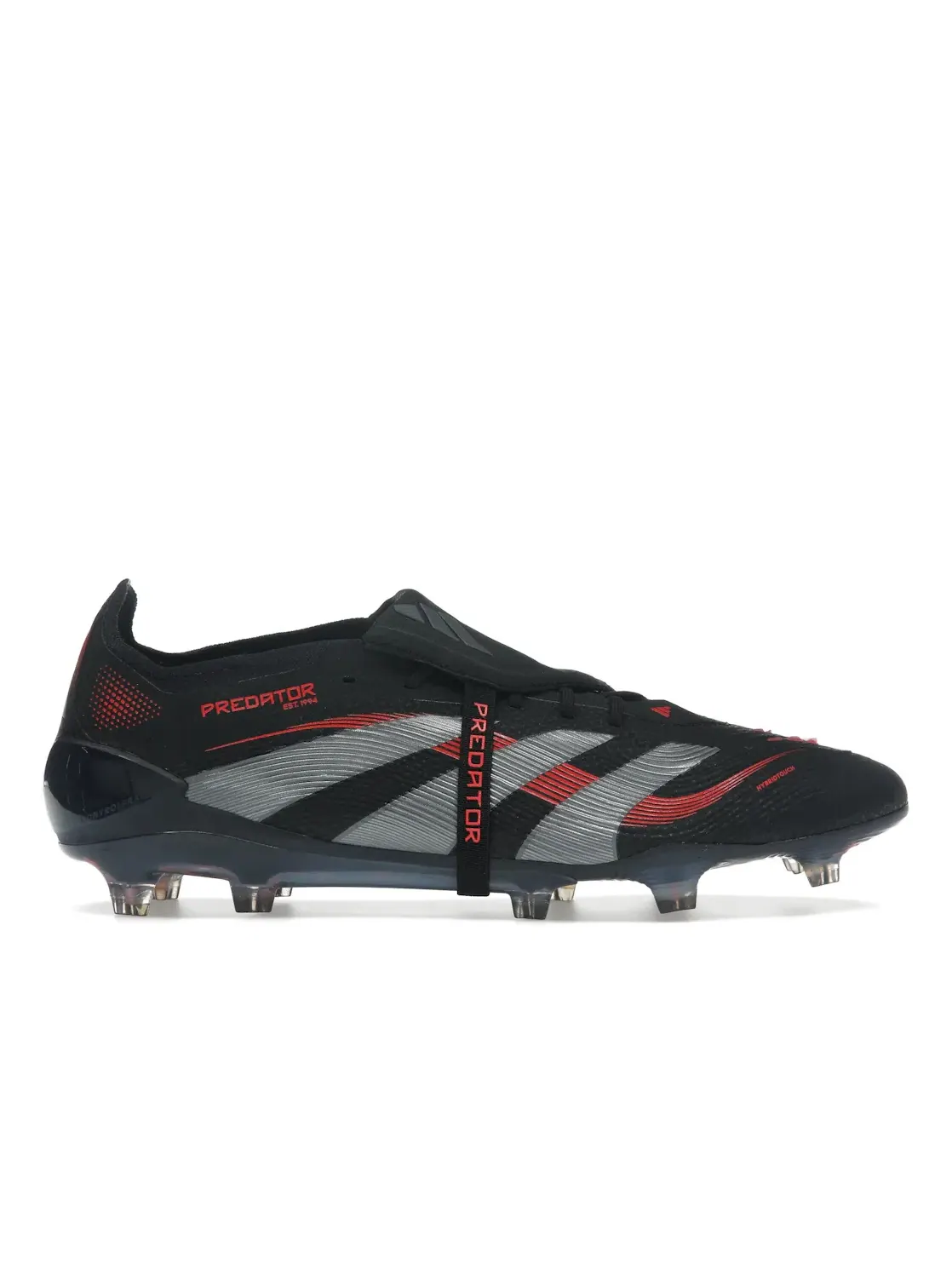Мужские бутсы с откидным языком Adidas Predator Elite Foldover Tongue FG — изображение 1 из 4, черный/серый/красный