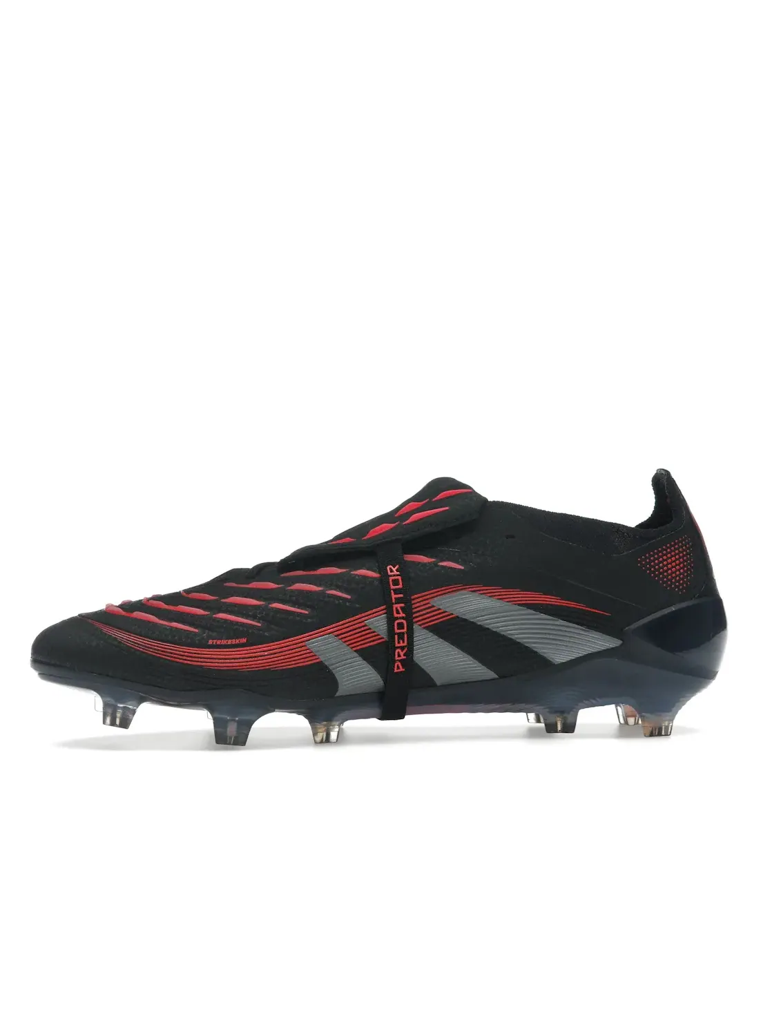 Мужские бутсы с откидным языком Adidas Predator Elite Foldover Tongue FG — изображение 3 из 4, черный/серый/красный