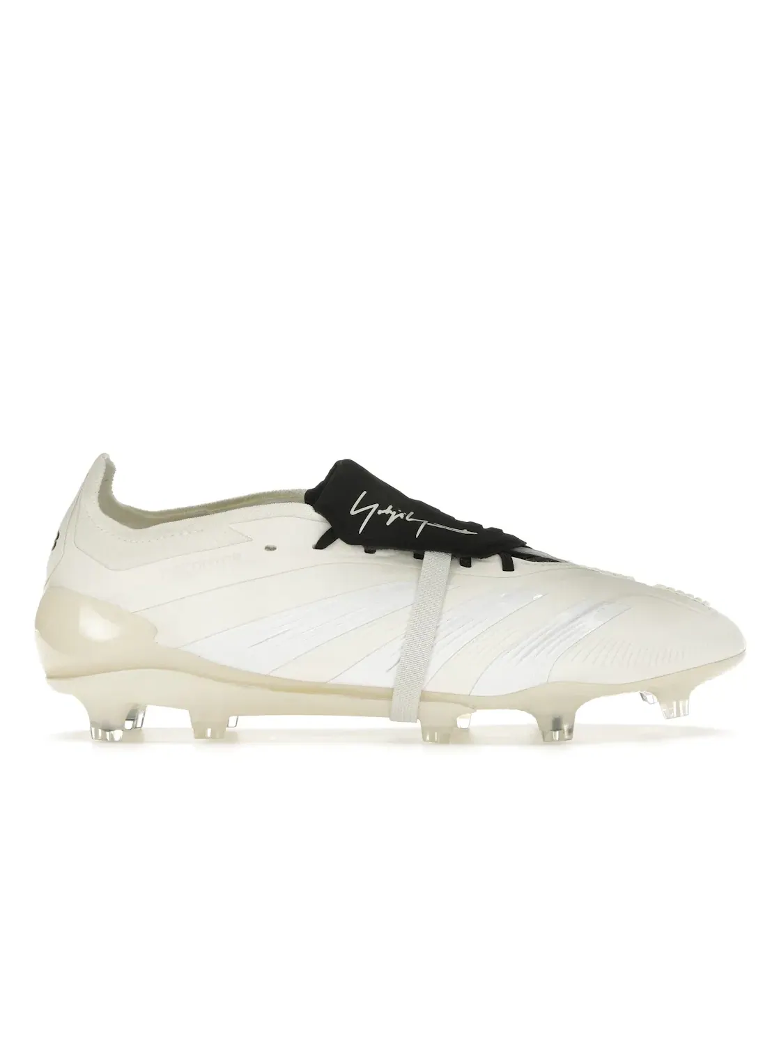 Мужские бутсы с откидным языком Adidas Y-3 Predator Elite Foldover Tongue FG — изображение 1 из 4, черный/черный/белый