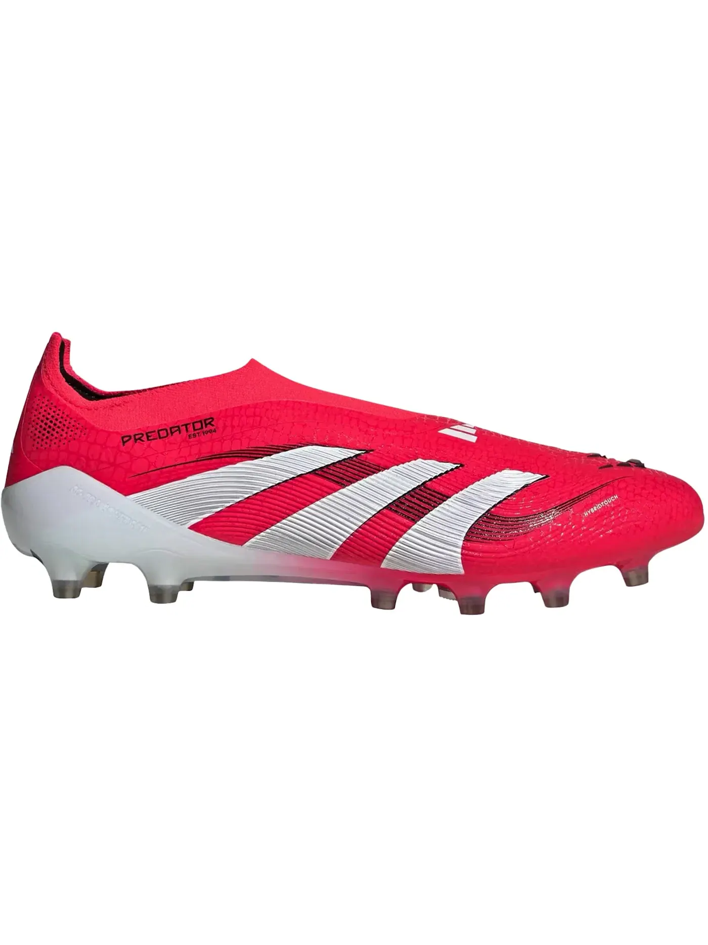 Мужские бутсы с высоким воротом без шнуровки Adidas Predator Elite Laceless AG — изображение 1 из 1, красный/белый/черный