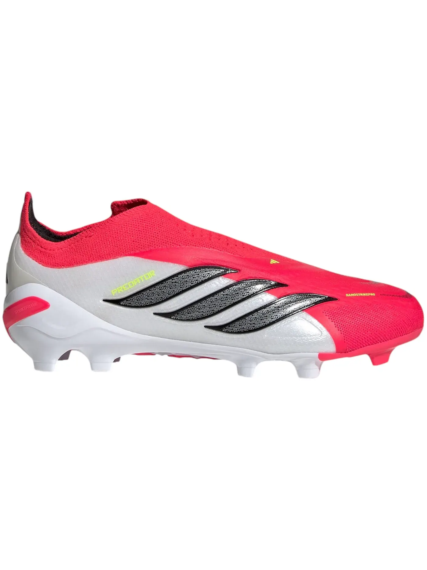 Детские бутсы для футбола без шнурков Adidas Predator Elite Laceless FG — изображение 1 из 1, красный/черный/белый