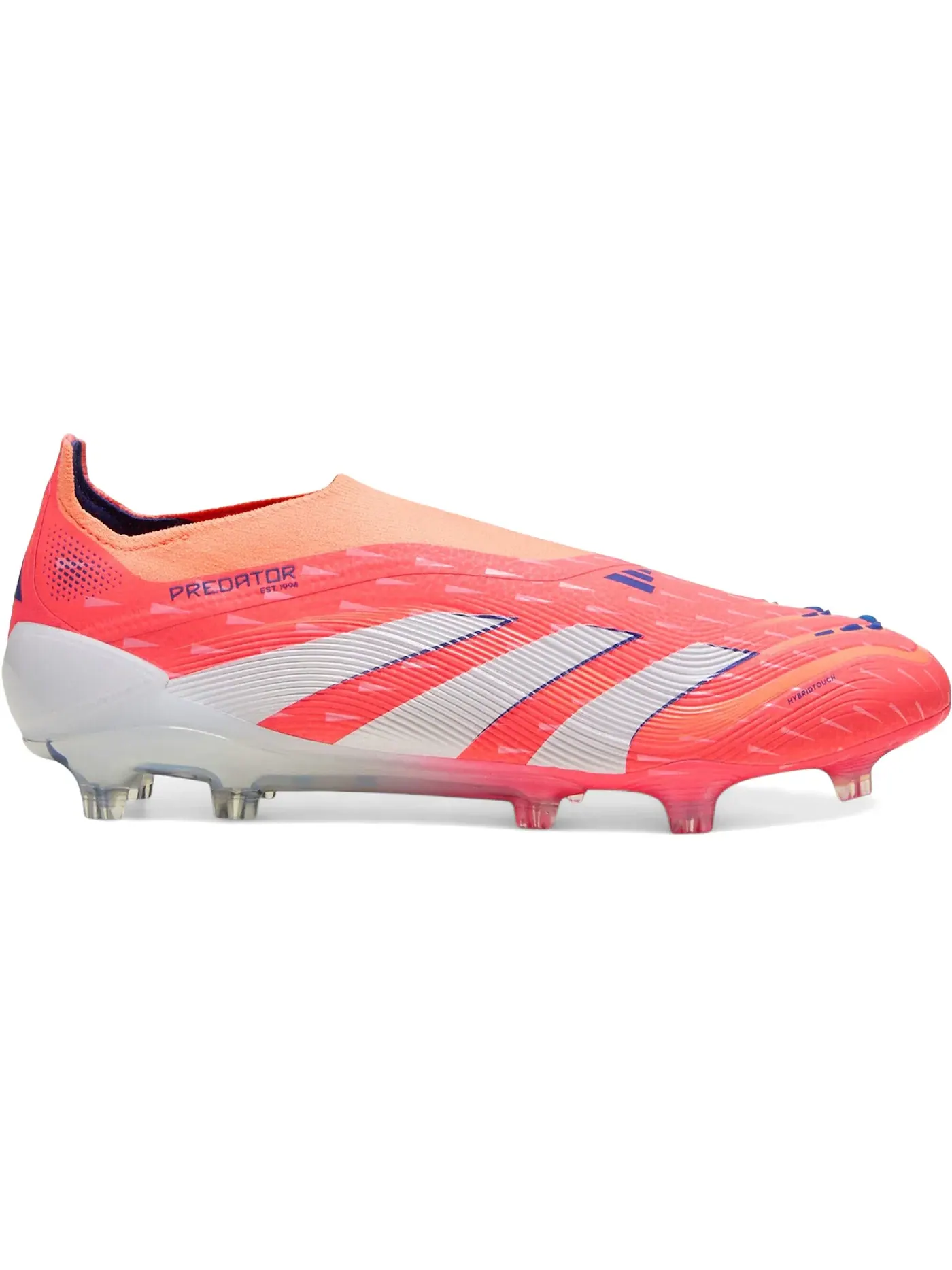 Мужские бутсы футбольные без шнурков Adidas Predator Elite Laceless FG — изображение 1 из 1, белый/оранжевый