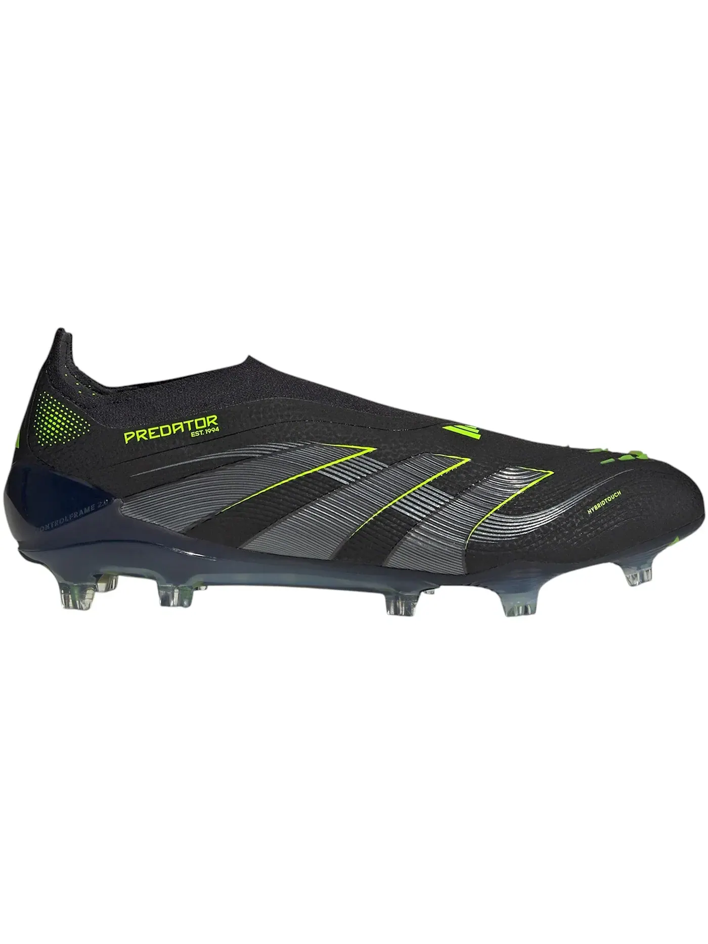 Мужские бутсы с высоким верхом без шнуровки Adidas Predator Elite Laceless FG — изображение 1 из 1, черный