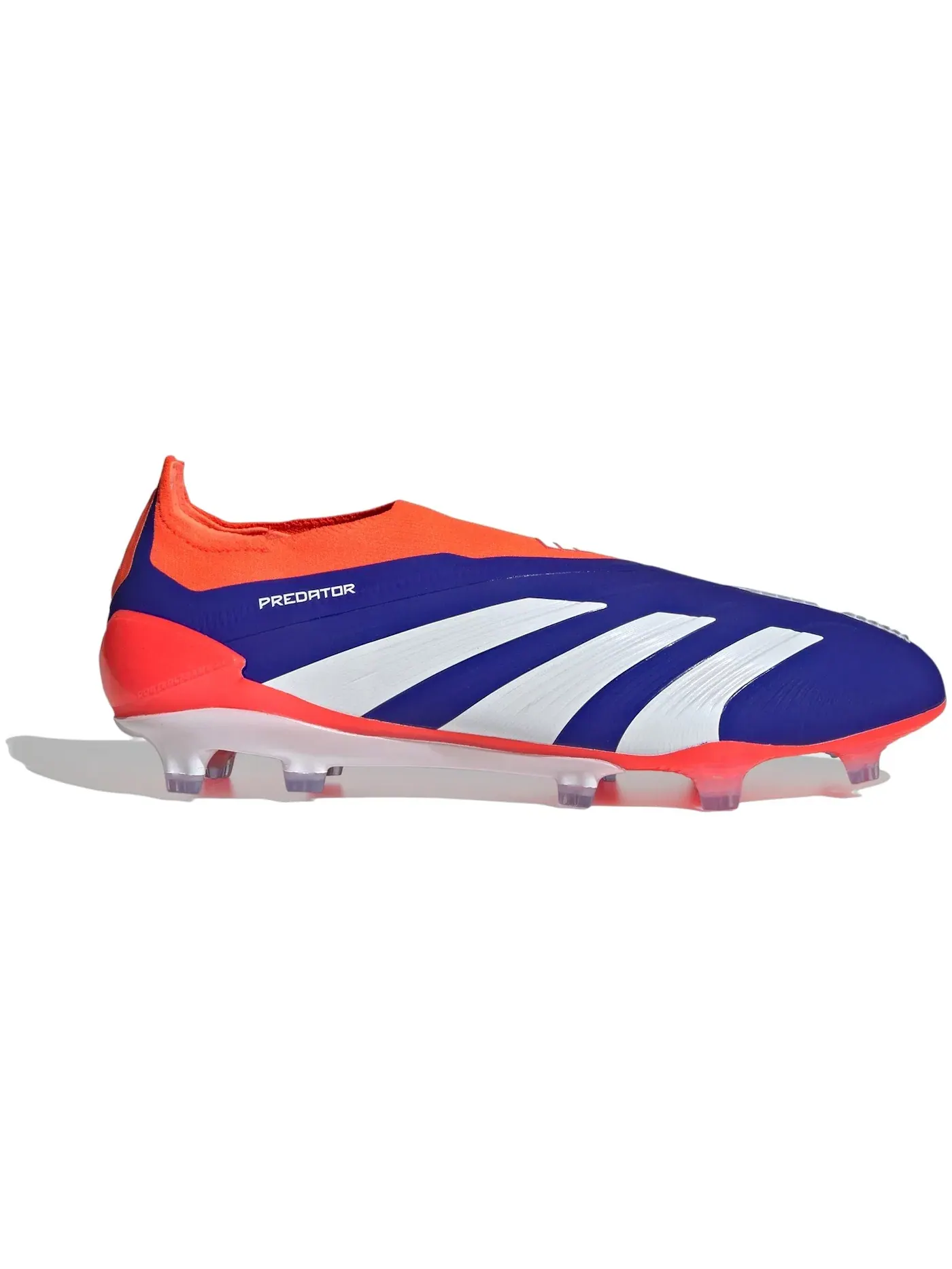Мужские бутсы с высоким верхом без шнуровки Adidas Predator Elite Laceless FG — изображение 1 из 1, синий белый красный