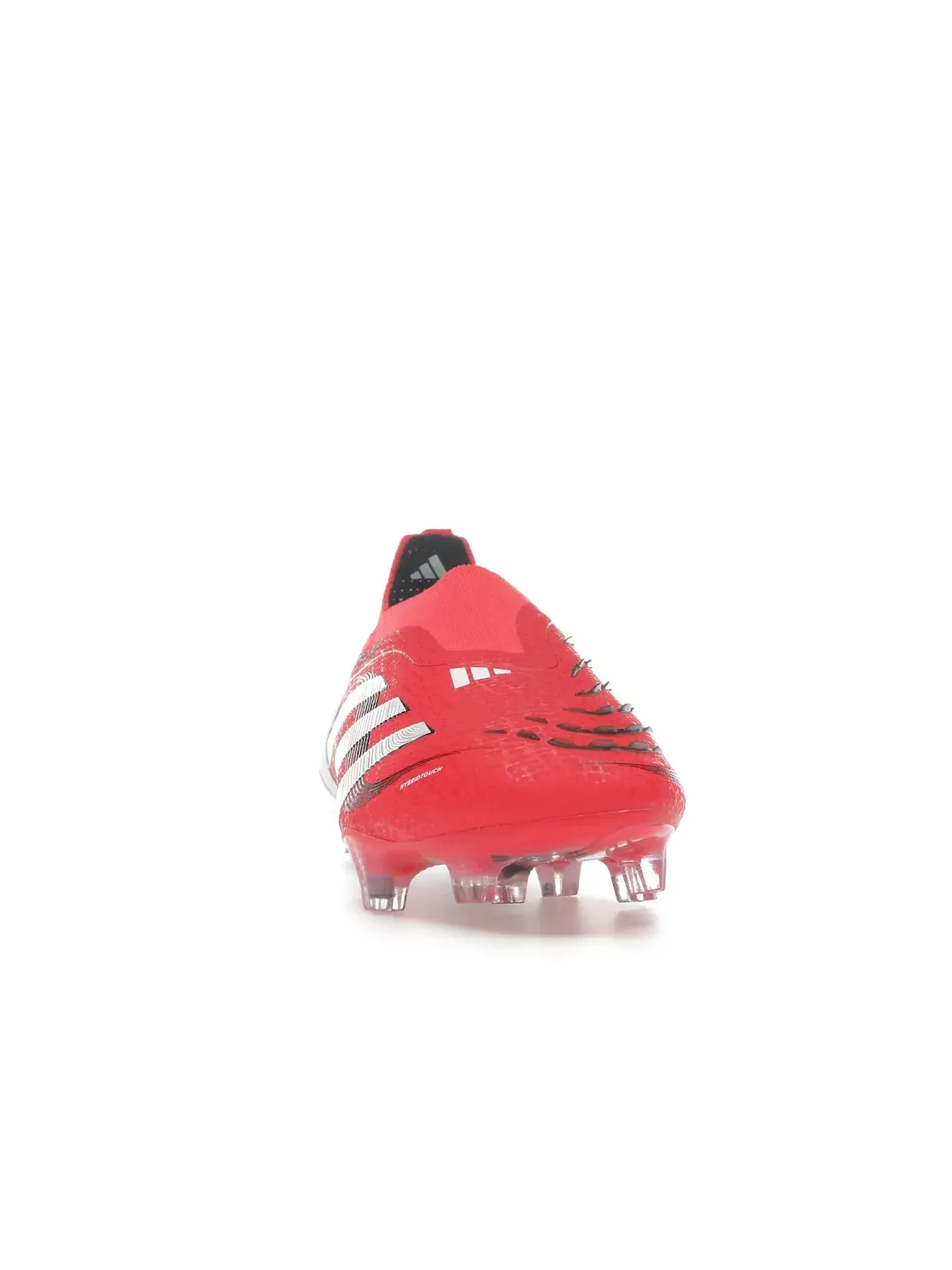 Мужские бутсы с высоким верхом без шнуровки Predator Elite Laceless FG Adidas — изображение 2 из 4, красный/белый/черный