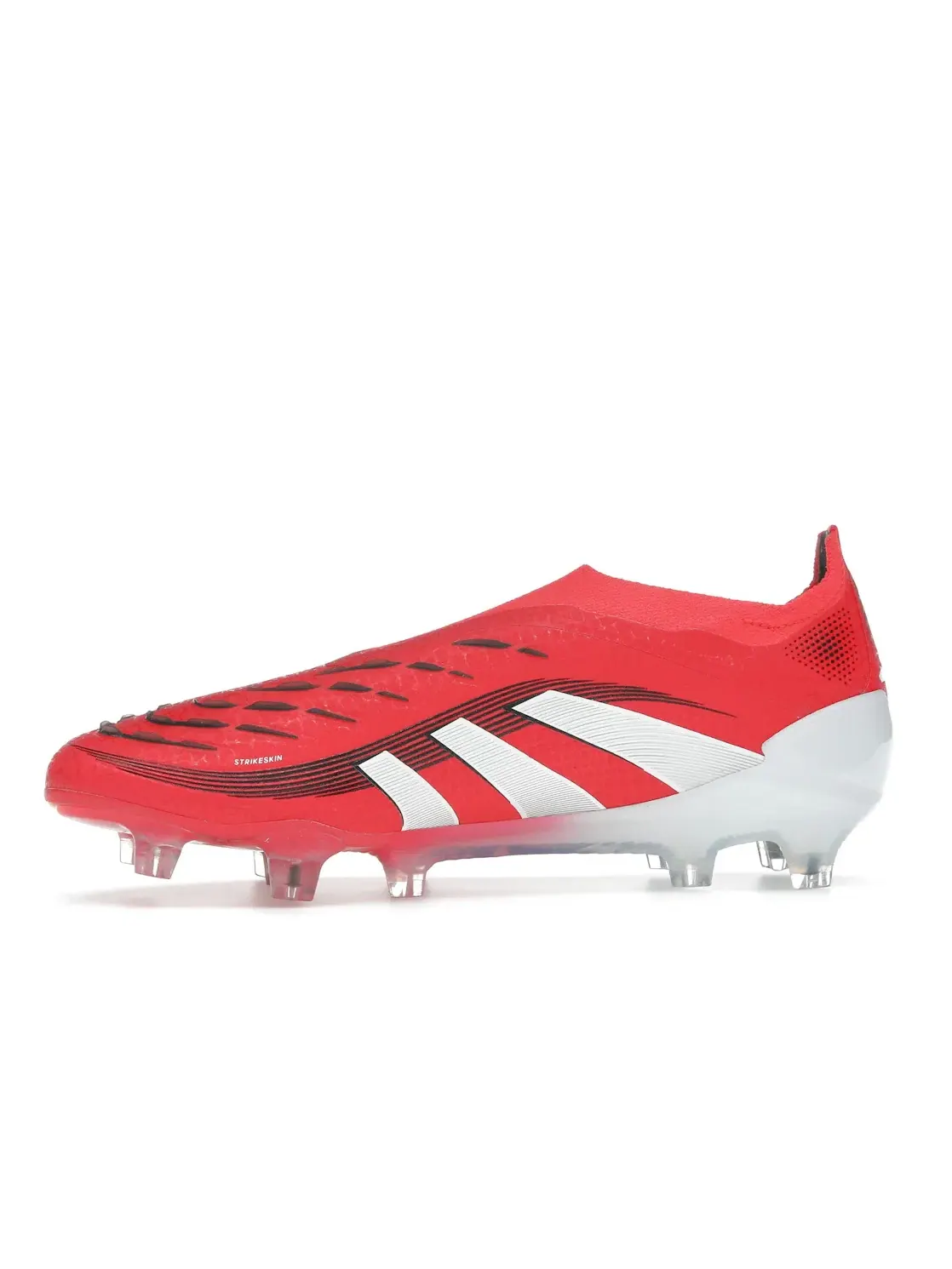 Мужские бутсы с высоким верхом без шнуровки Predator Elite Laceless FG Adidas — изображение 3 из 4, красный/белый/черный