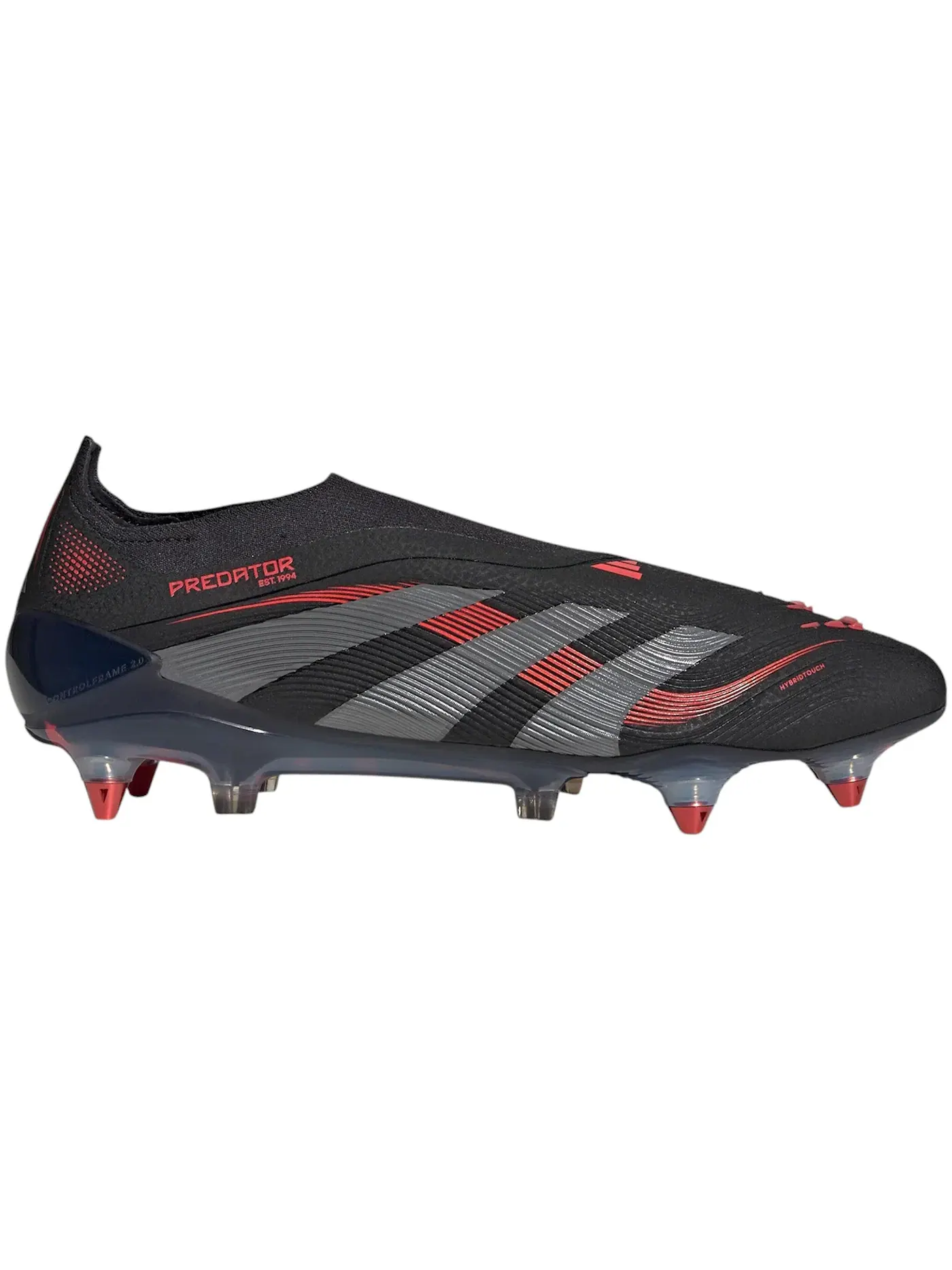 Мужские бутсы без шнуровки Adidas Predator Elite SG — изображение 1 из 1, черный/серый/красный