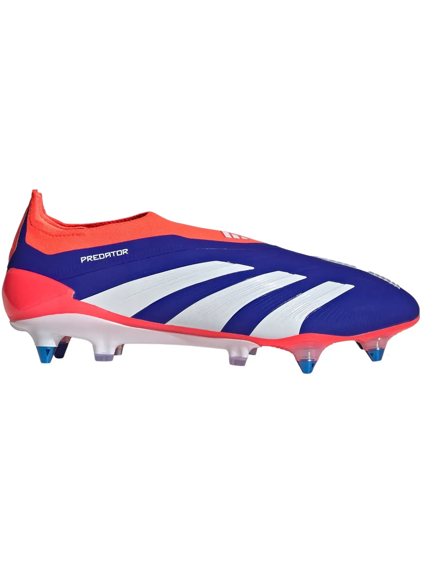 Мужские бутсы без шнуровки Adidas Predator Elite Laceless SG — изображение 1 из 1, синий белый красный