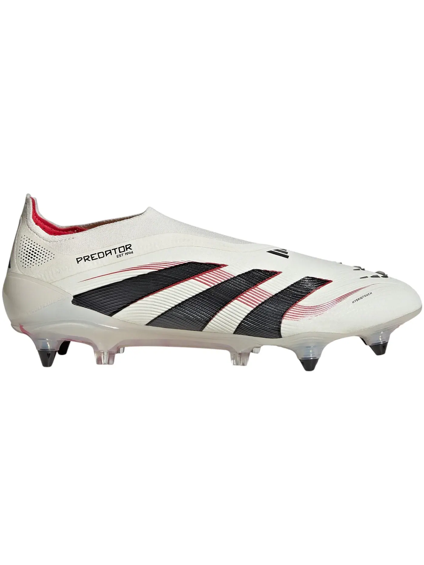 Мужские бутсы с высоким верхом без шнуровки Adidas Predator Elite Laceless — изображение 1 из 1, белый черный