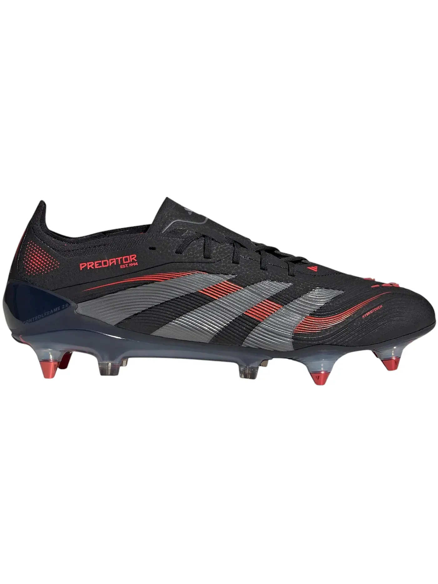 Мужские бутсы с длинным рукавом Adidas Predator Elite SG — изображение 1 из 1, черный серый красный