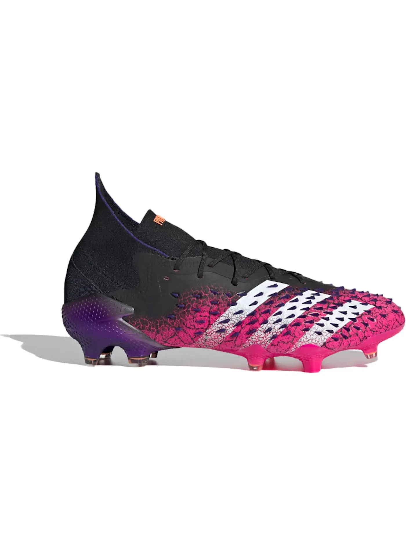 Мужские бутсы Demonskin с высоким верхом Adidas Predator Freak 1 FG — изображение 1 из 1, черный/белый/розовый