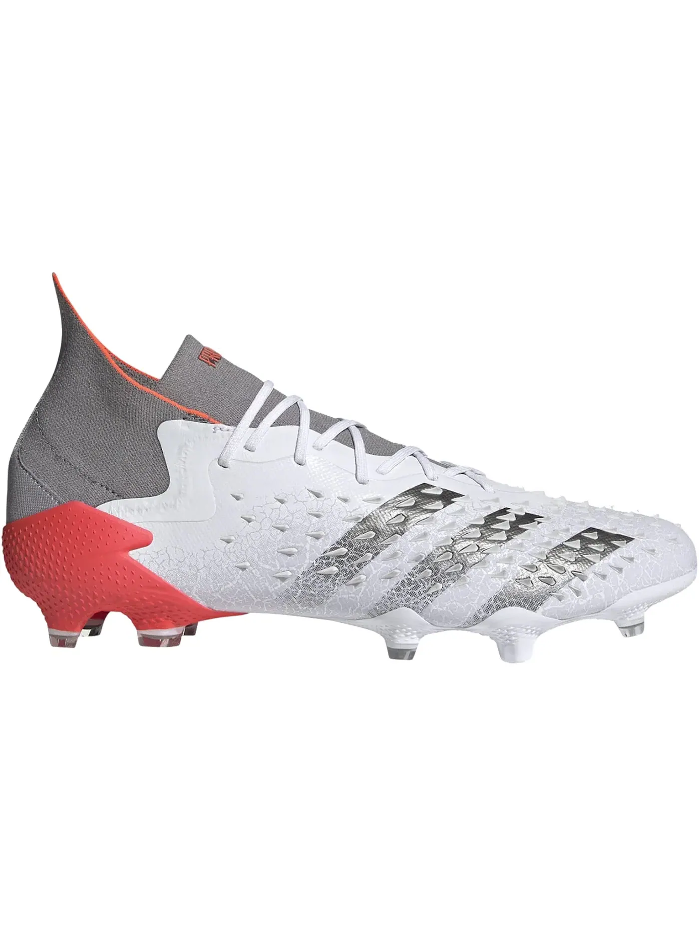 Мужские бутсы с шипами Demonskin Adidas Predator Freak 1 FG — изображение 1 из 1, белый/металлик/красный