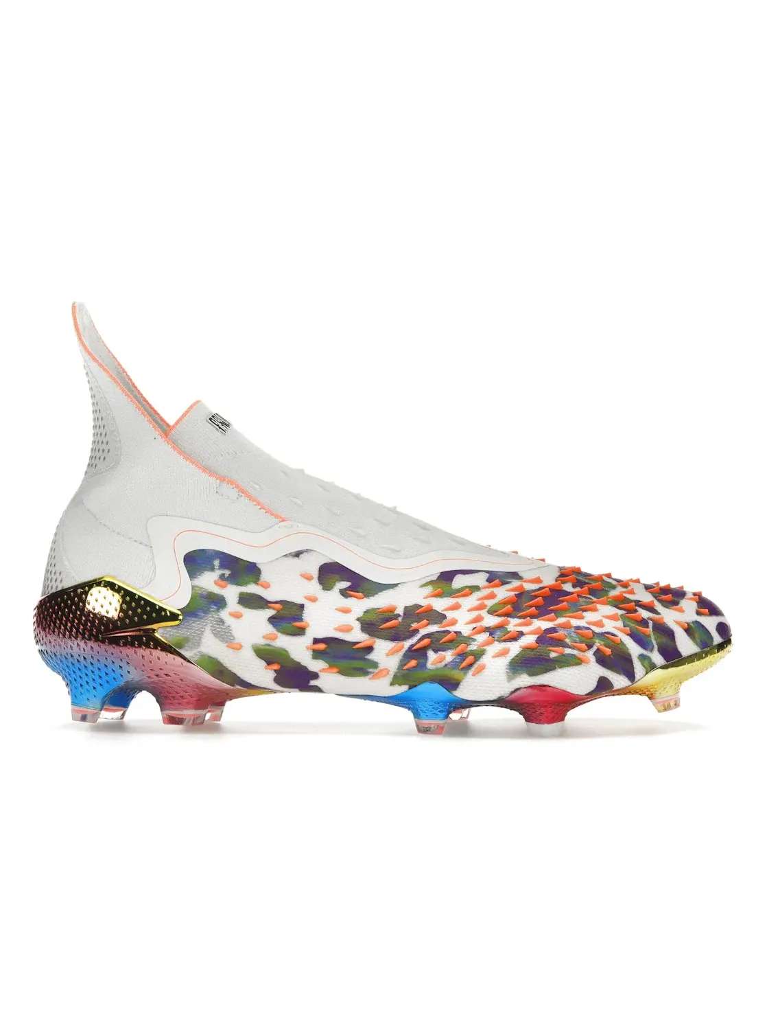 Мужские бутсы с длинным рукавом Adidas Predator Freak+ FG — изображение 1 из 4, белый белый оранжевый