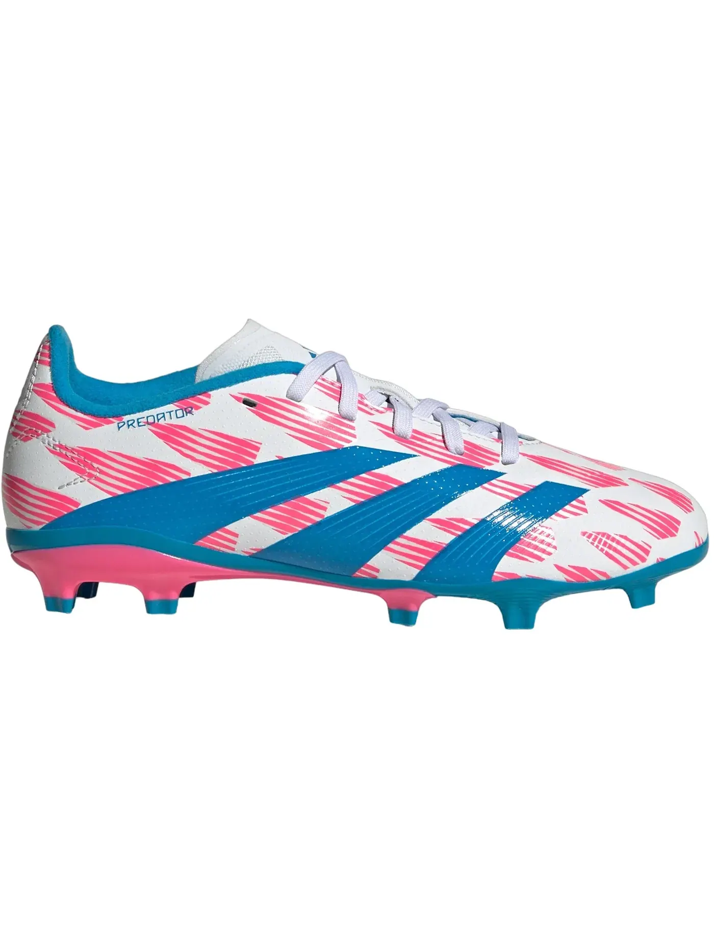 Детские бутсы с длинным рукавом Adidas Predator League FG — изображение 1 из 1, белый синий розовый
