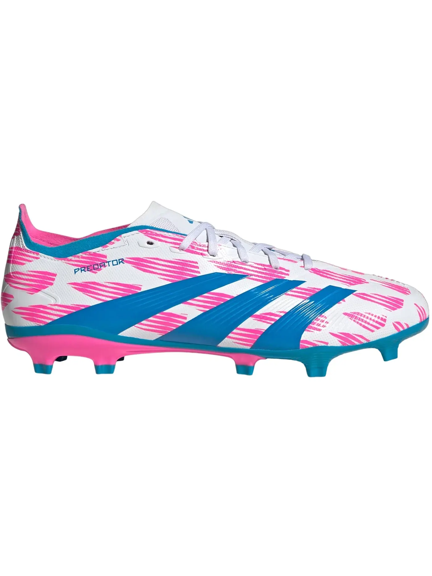 Мужские бутсы футбольные с высоким захватом Predator League Adidas — изображение 1 из 1, белый/синий/розовый
