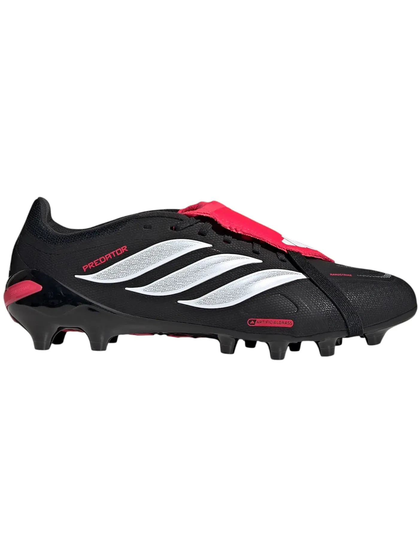 Мужские бутсы с длинным язычком Adidas Predator League Fold-Over Tongue AG — изображение 1 из 1, черный белый красный