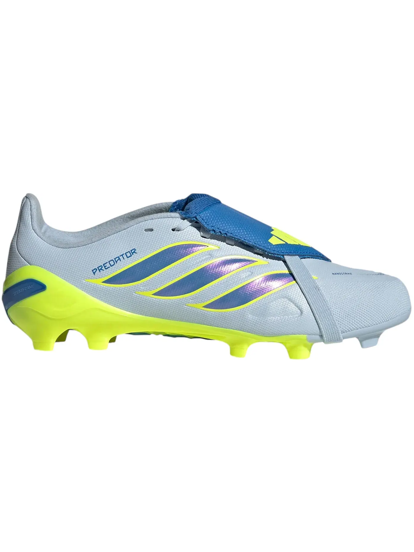 Детские бутсы с откидным язычком Adidas Predator League Fold-Over Tongue FG — изображение 1 из 1, синий/желтый