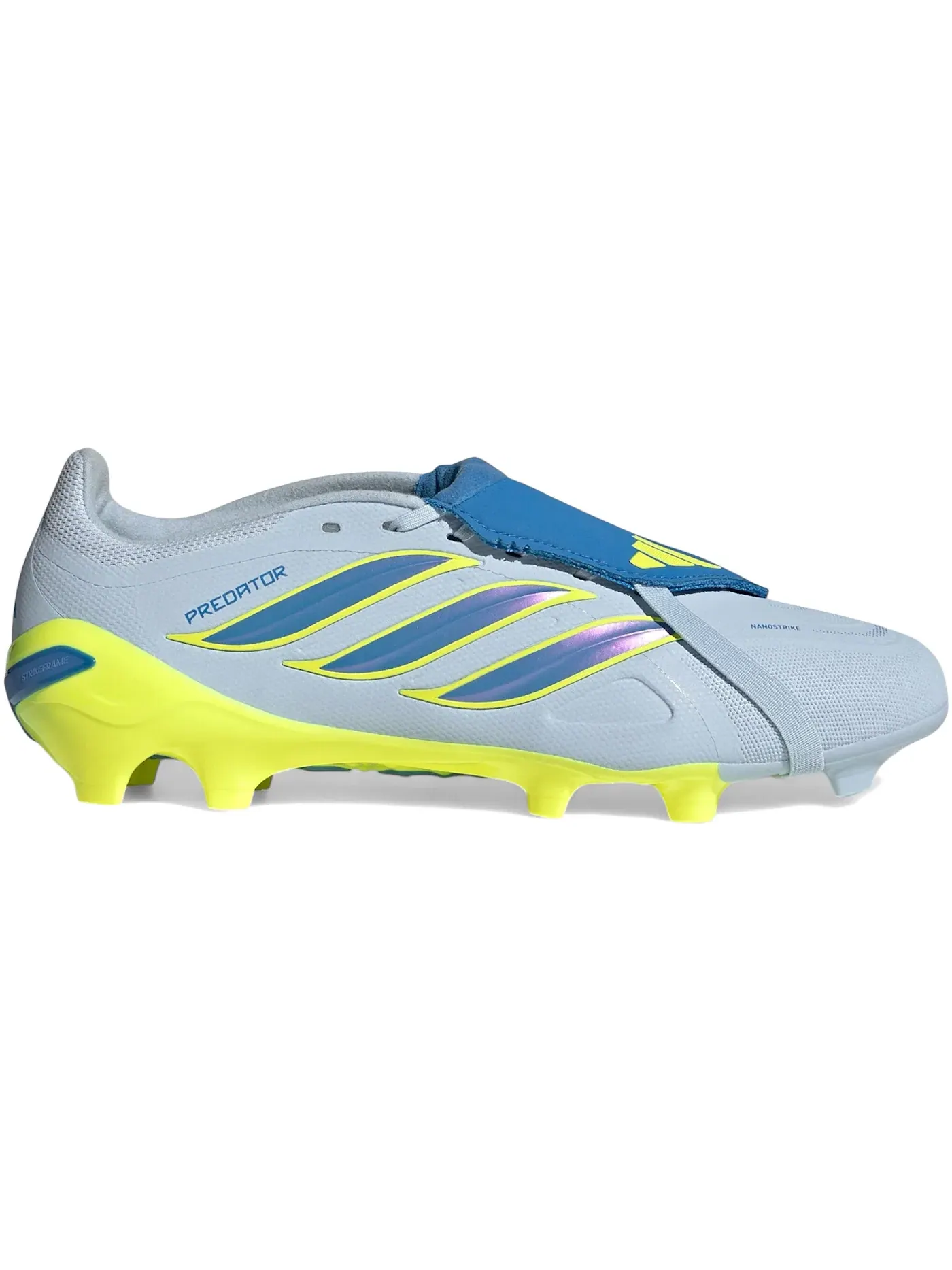 Мужские бутсы с откидным язычком Adidas Predator League Fold-Over Tongue FG — изображение 1 из 1, синий/желтый