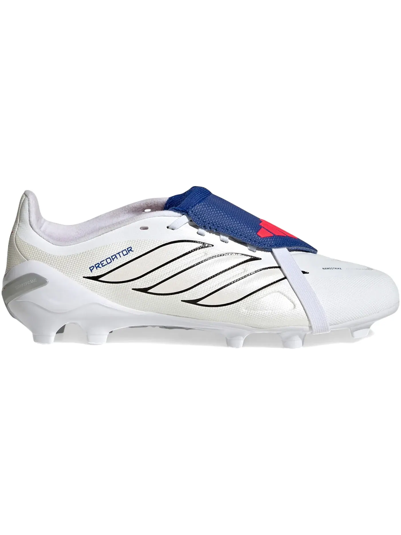 Детские бутсы с откидным язычком Adidas Predator League Fold-Over Tongue FG — изображение 1 из 1, белый//синий