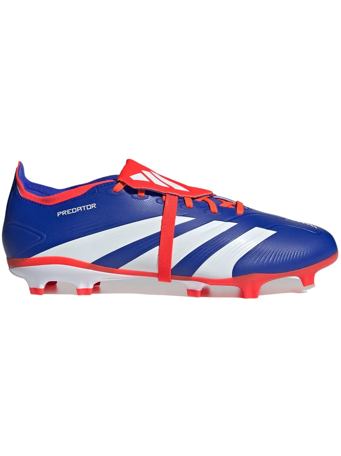 Мужские бутсы с откидным язычком Adidas Predator League Fold-Over Tongue FG — изображение 1 из 1, синий белый красный
