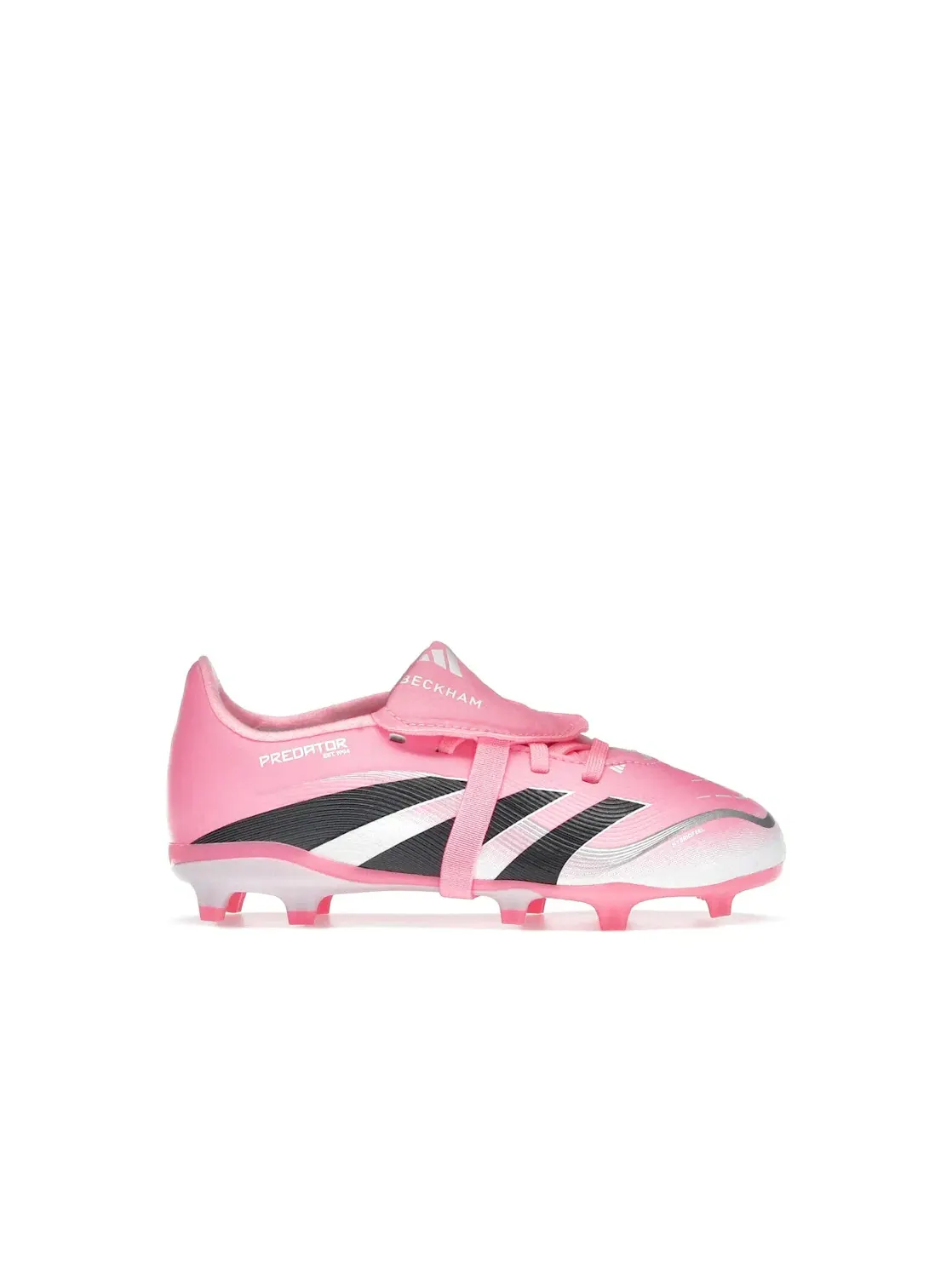 Детские бутсы Predator League Fold-Over Tongue FG/MG Adidas — изображение 1 из 4, розовый черный белый