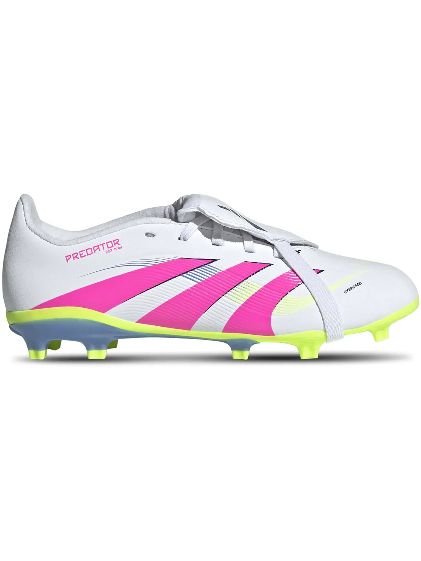 Детские бутсы Predator League Fold-Over Tongue FG/MG Adidas — изображение 1 из 1, белый розовый