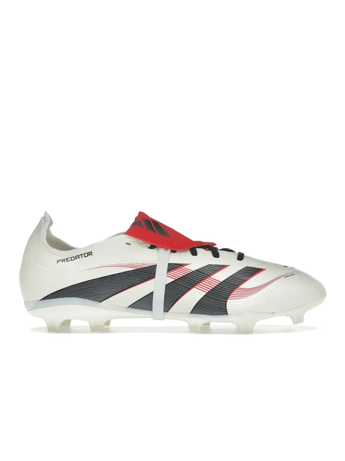 Мужские бутсы с откидным язычком Adidas Predator League Fold-Over Tongue FG/MG — изображение 1 из 4, белый черный