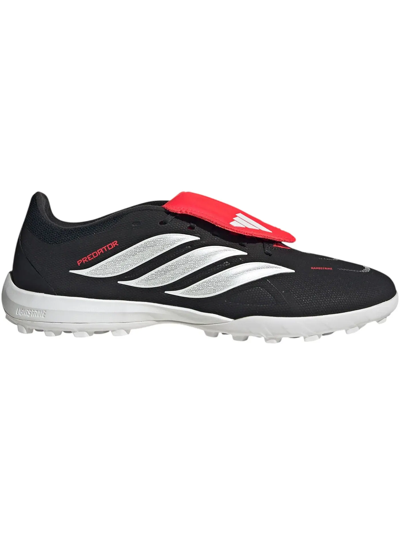 Мужские бутсы с несъемным языком Adidas Predator League Fold-Over Tongue TF — изображение 1 из 1, черный белый красный