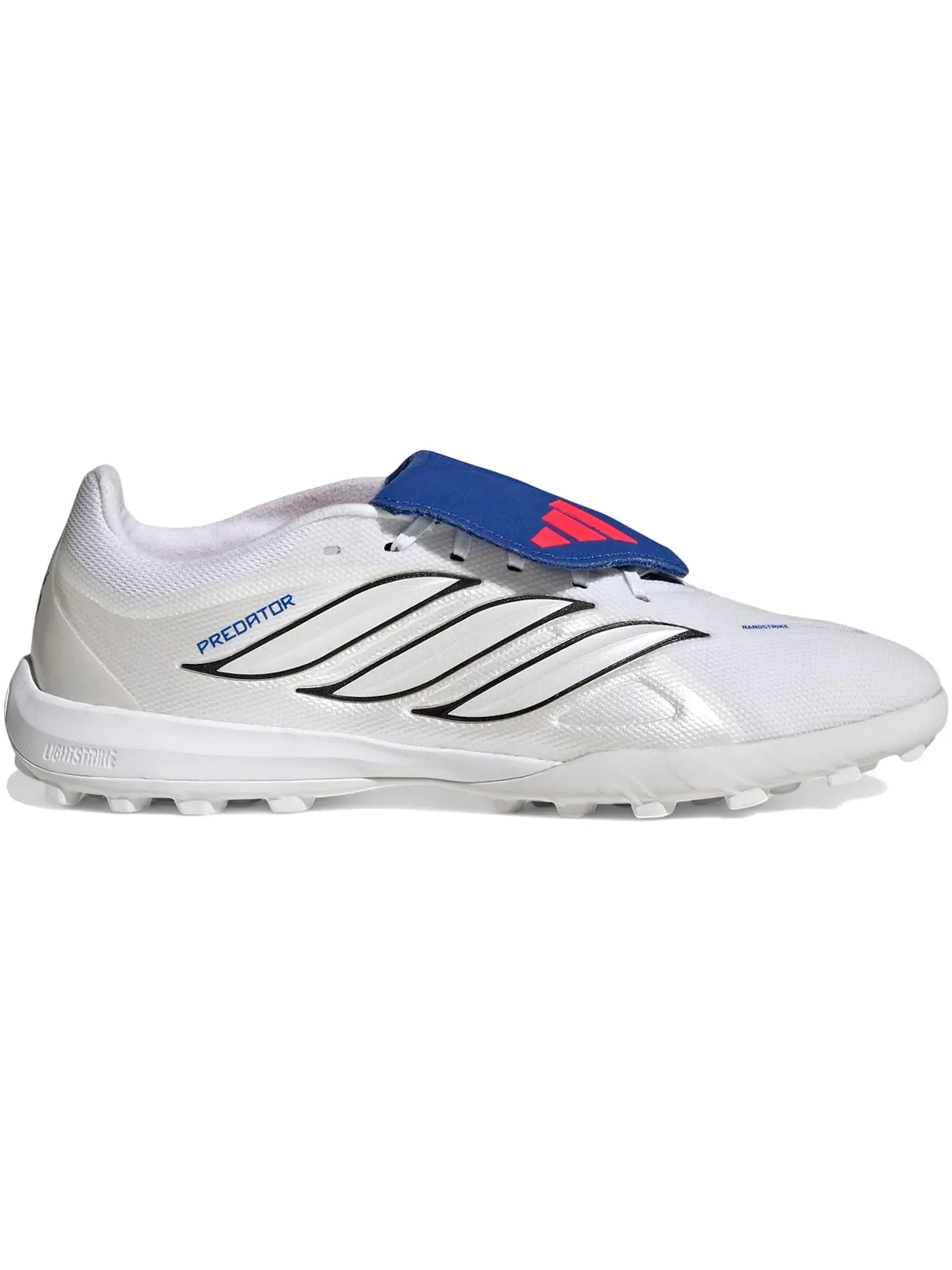 Мужские бутсы с длинным язычком Adidas Predator League Fold-Over Tongue Turf — изображение 1 из 1, белый синий