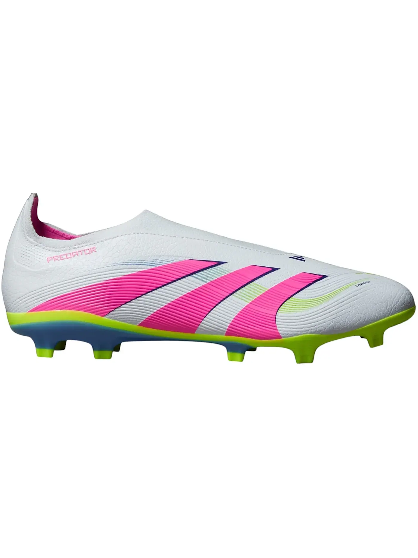 Мужские бутсы с высоким верхом Predator League Laceless FG/MG Adidas — изображение 1 из 1, белый розовый