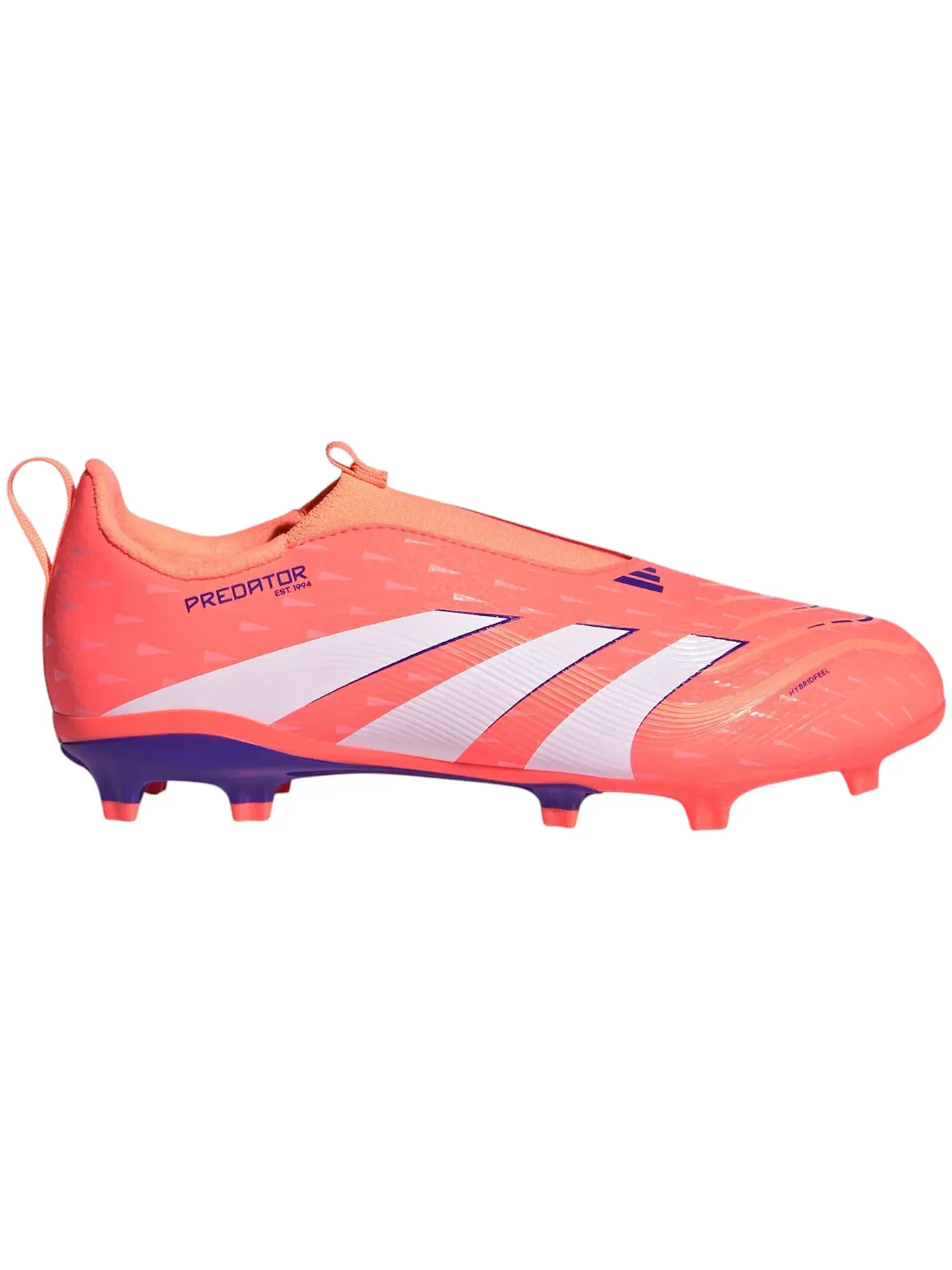 Детские бутсы Predator League Laceless FG/MG Adidas — изображение 1 из 1, белый оранжевый