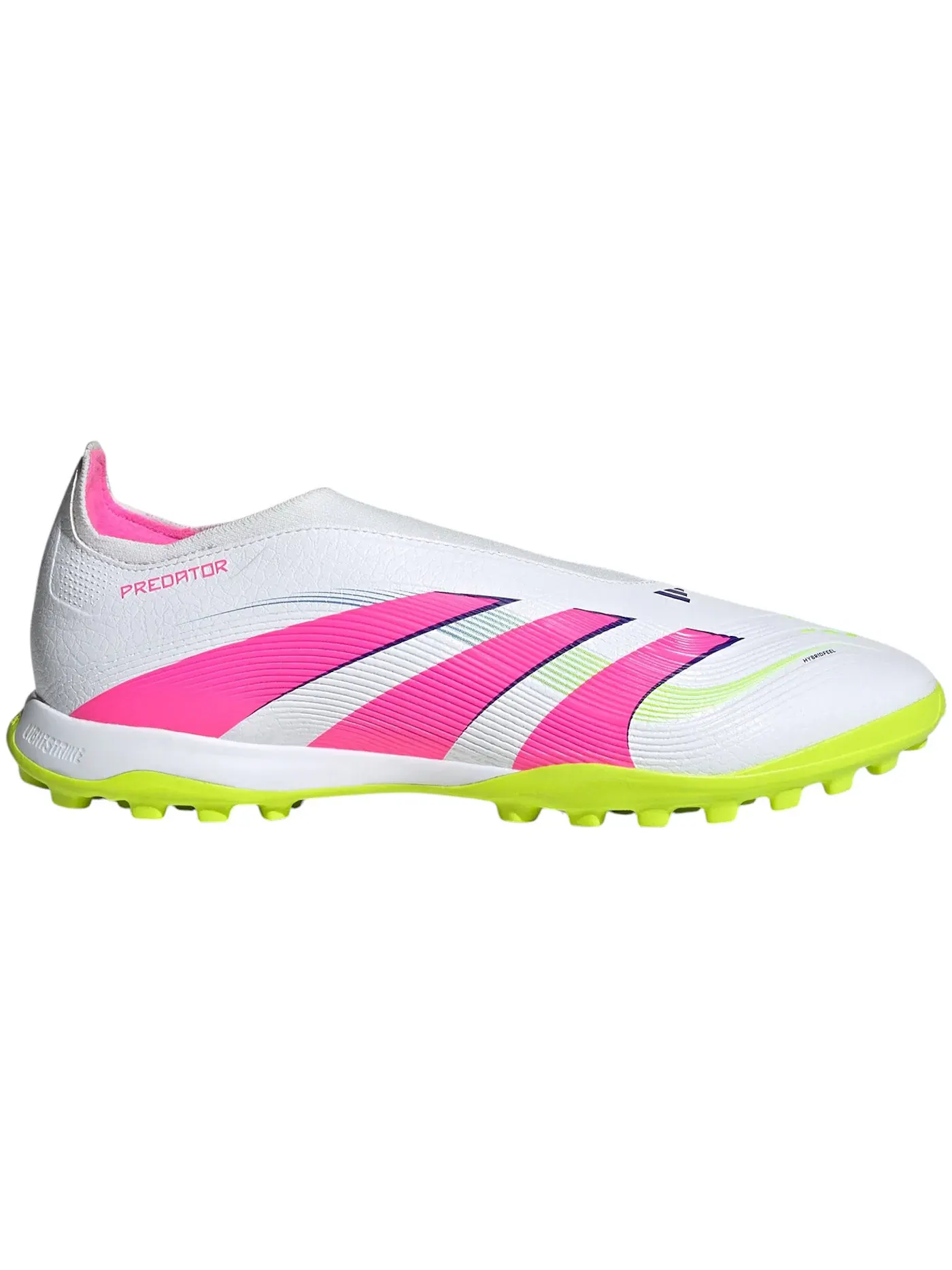 Мужские бутсы с принтом Adidas Predator League Laceless Turf — изображение 1 из 1, белый розовый