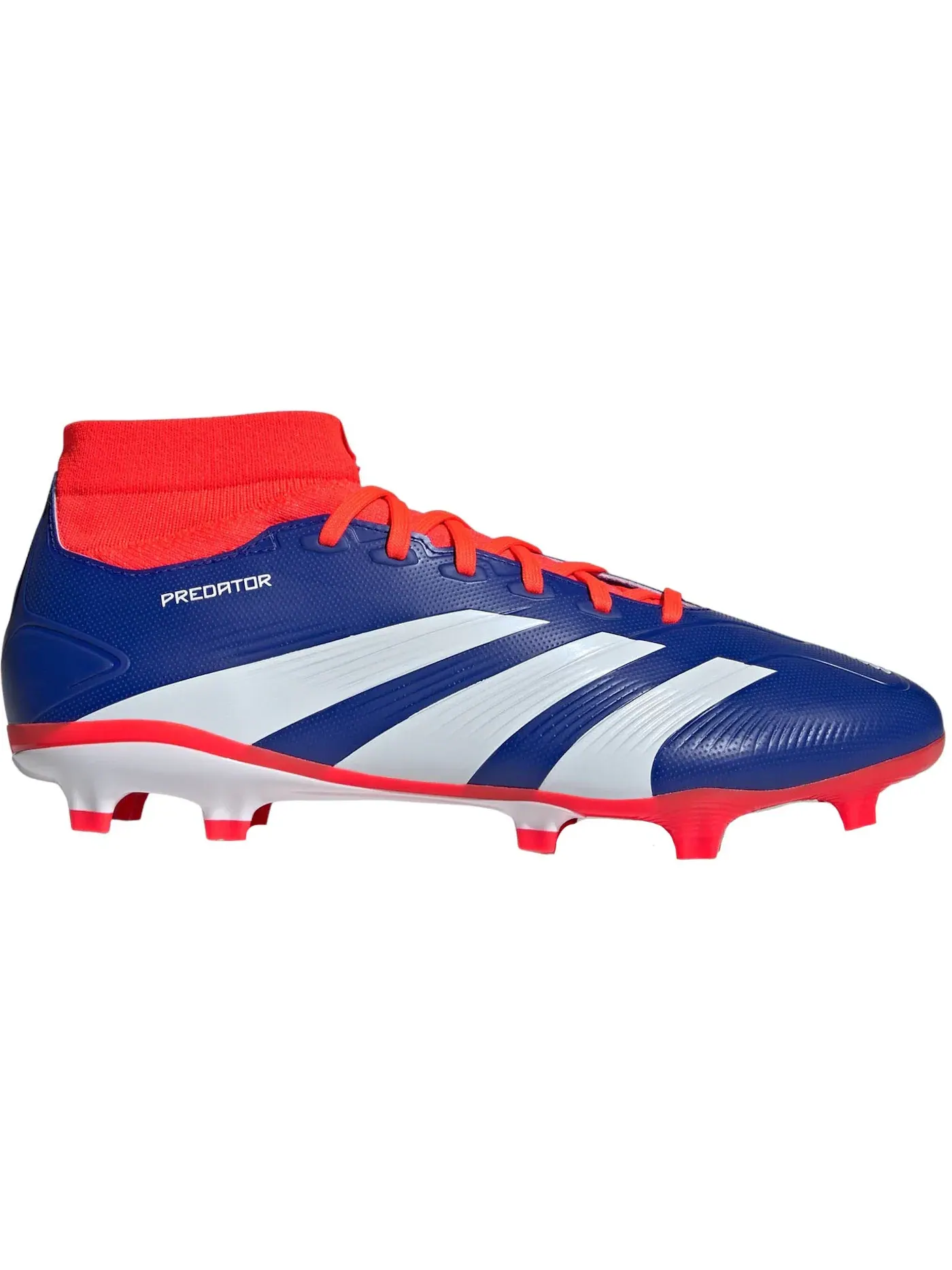 Мужские бутсы с длинным рукавом Adidas Predator League Sock FG — изображение 1 из 1, синий белый красный