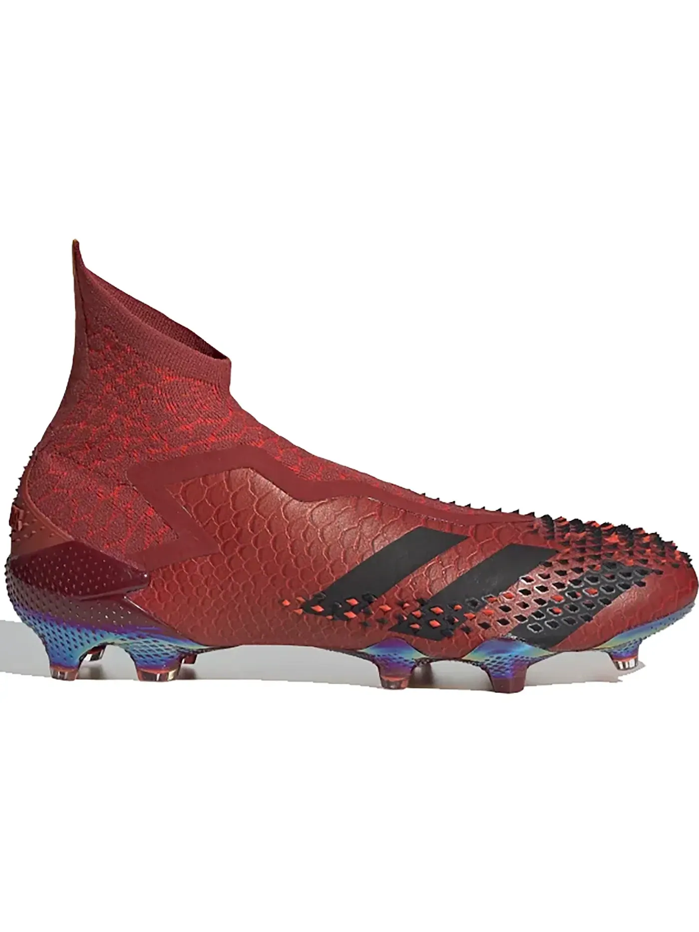 Мужские бутсы без шнуровки Predator Mutator 20+ ADV FG Adidas — изображение 1 из 1, бордовый черный красный