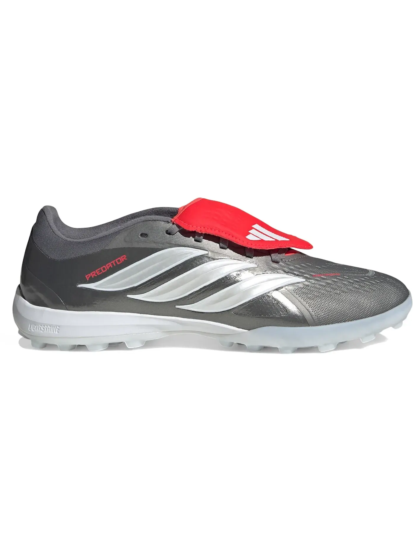 Мужские бутсы Predator Pro Fold-Over Tongue TF Adidas — изображение 1 из 1, металлик//красный