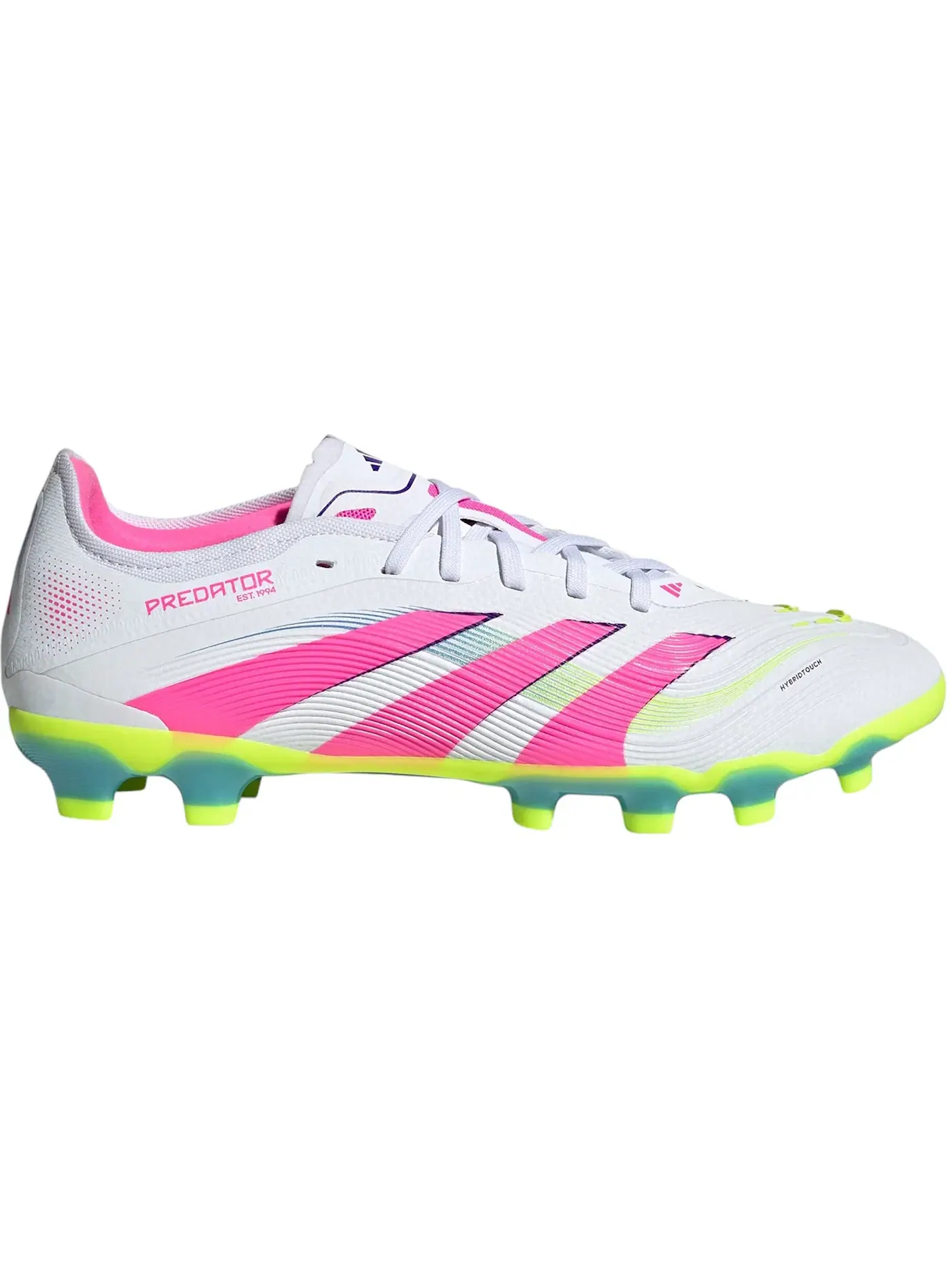 Мужские бутсы с высоким верхом Adidas Predator Pro MG — изображение 1 из 1, белый/розовый