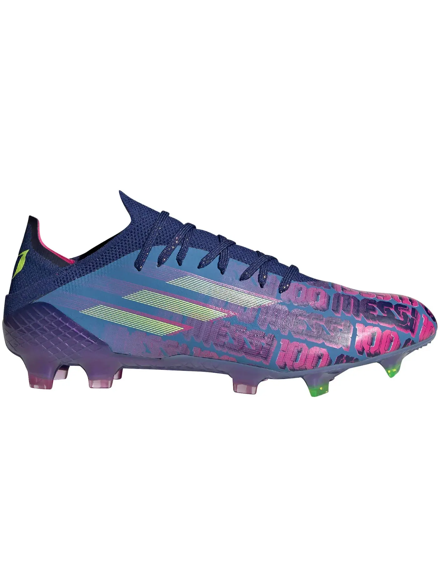 Мужские бутсы с шипами X Speedflow.1 Messi FG Adidas — изображение 1 из 1, синий/розовый/желтый
